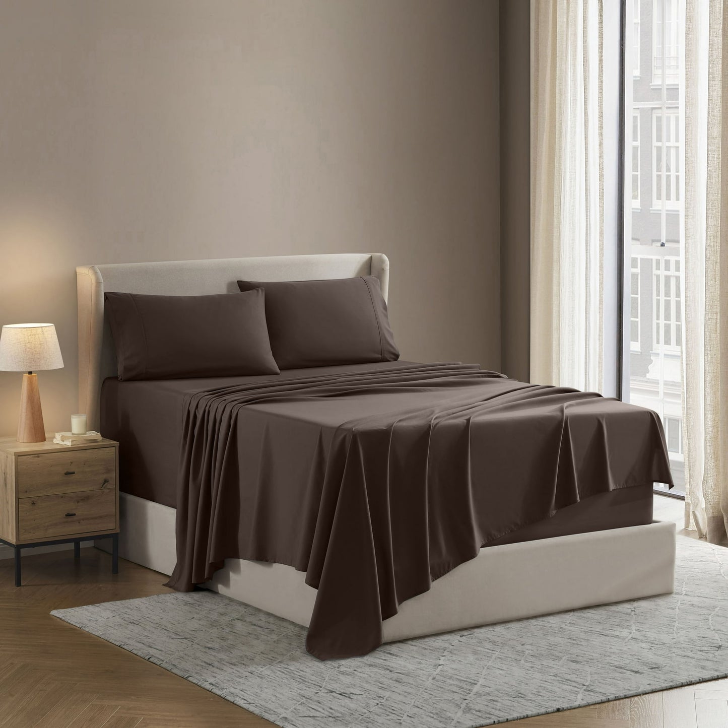 Lammaloe Sheet Sets, 1800 Series Deep Pocket 3 Piece - Short Queen