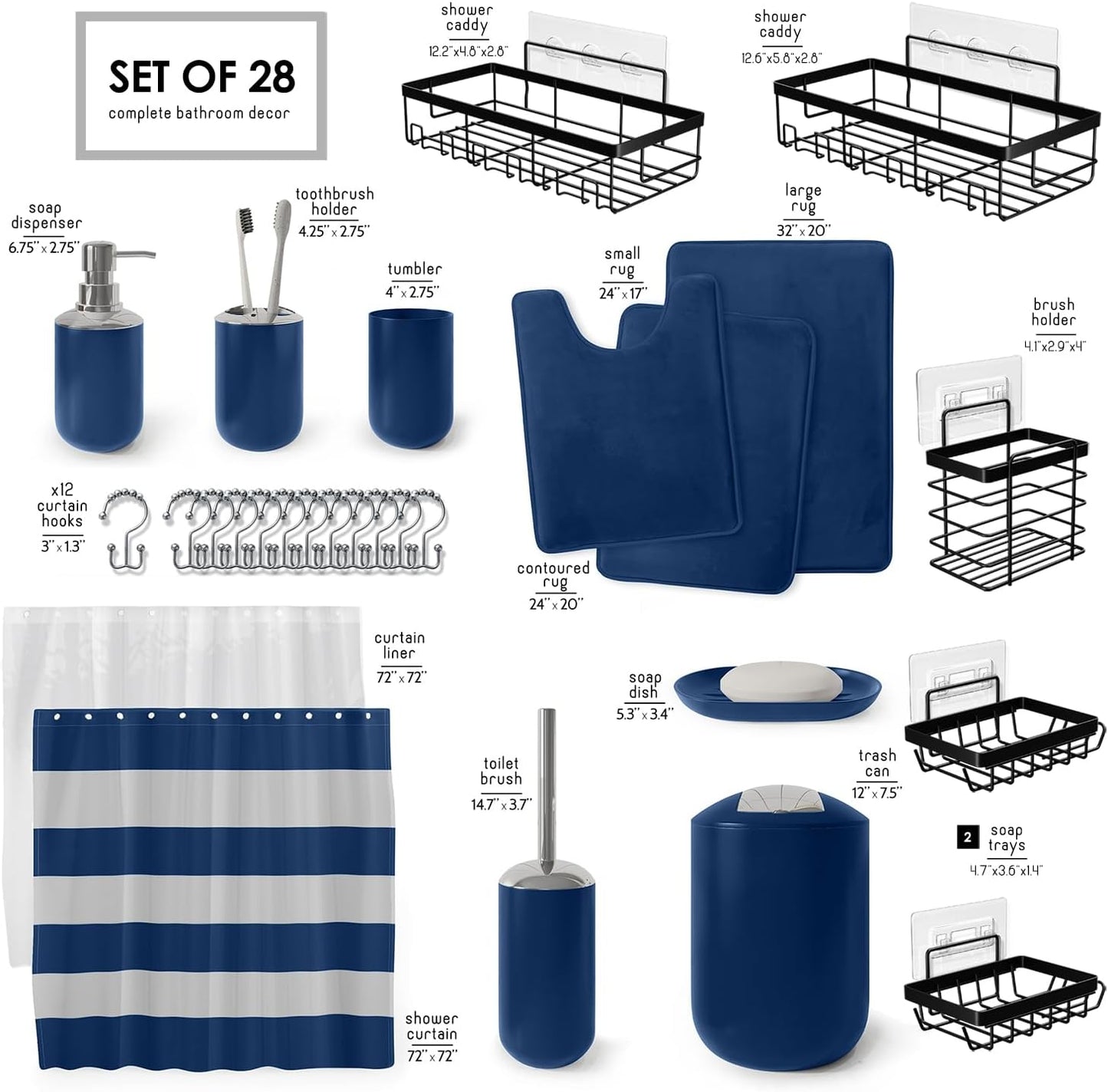 Clara Clark Bathroom Set with Accessories