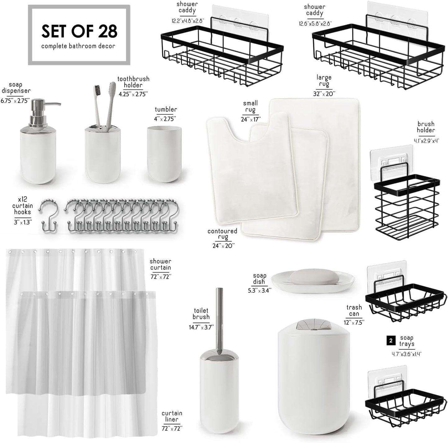 Clara Clark Bathroom Set with Accessories