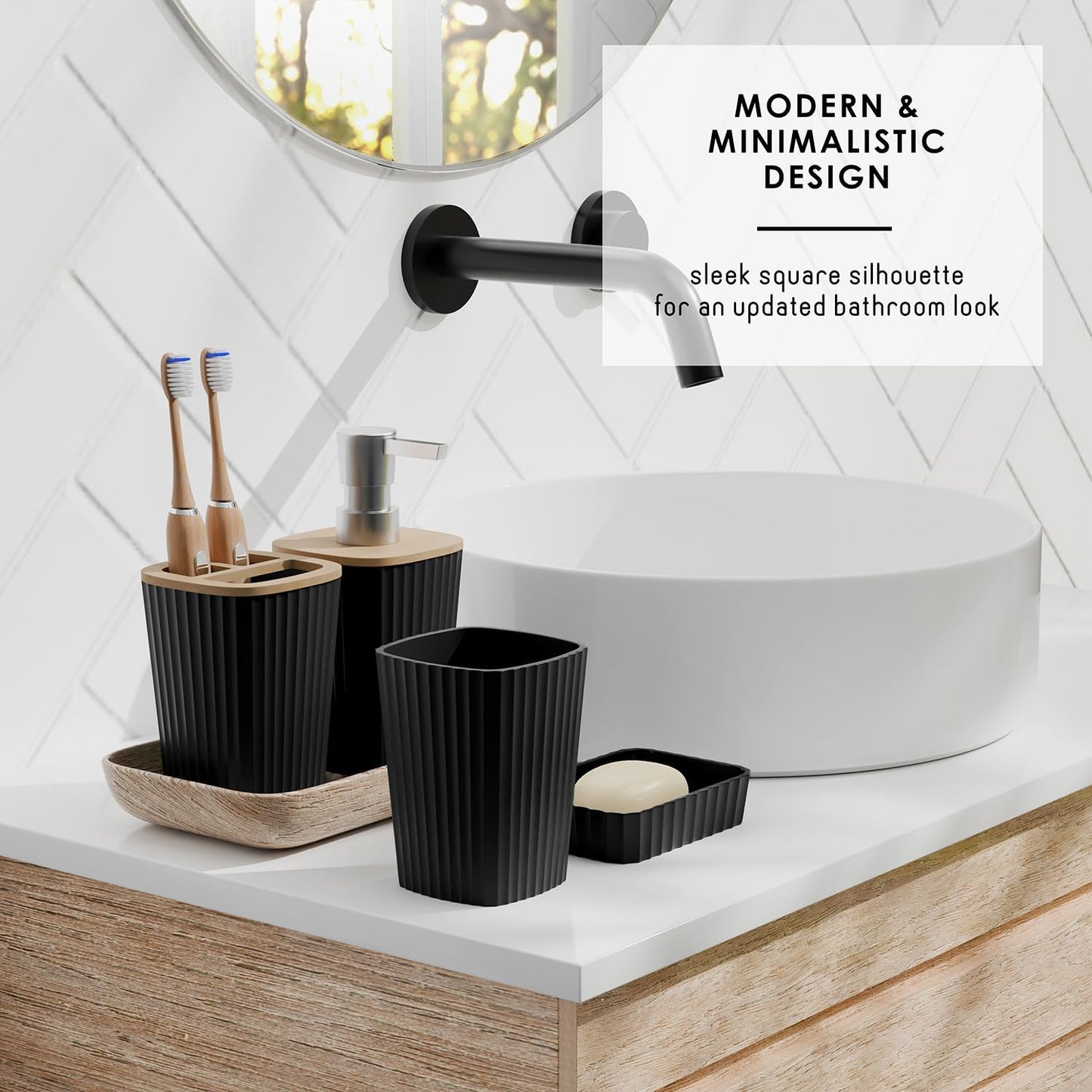 Clara Clark Bathroom Accessories Set
