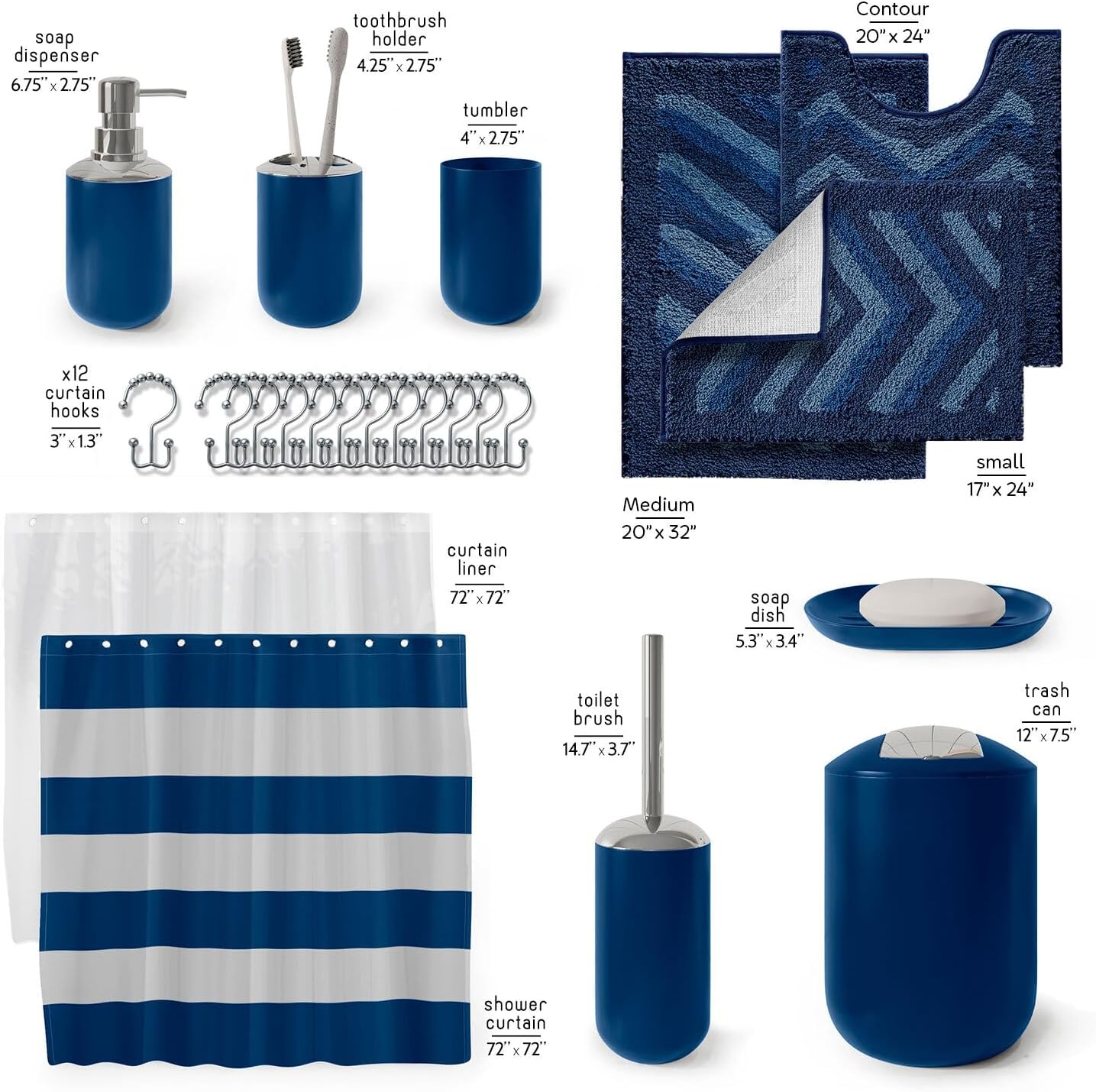 Clara Clark Bathroom Set with Accessories