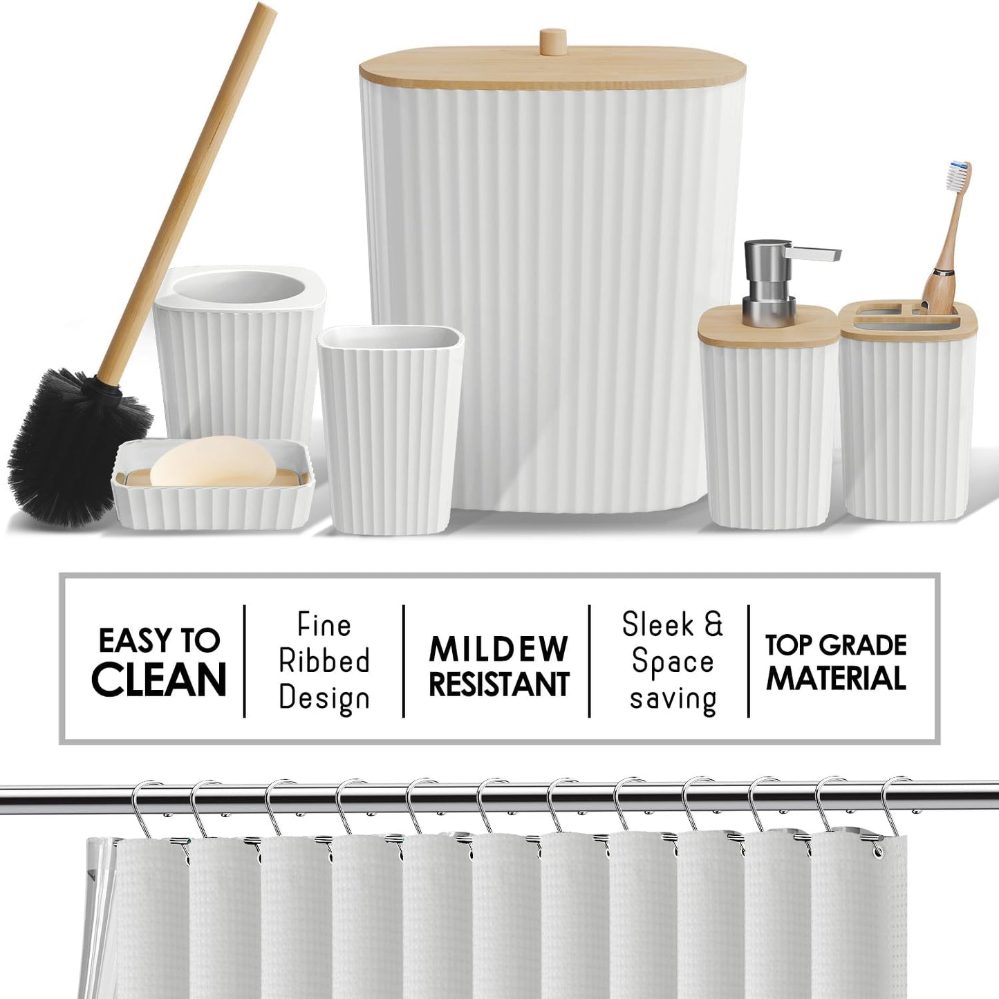 Clara Clark Bathroom Accessories Set
