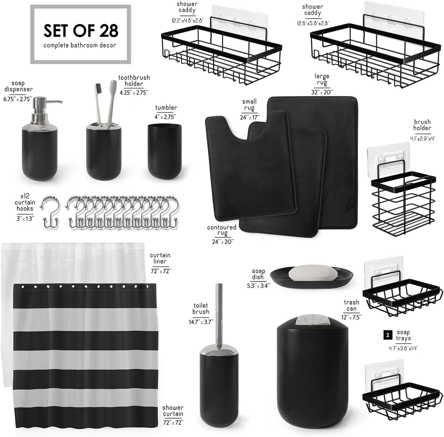 Clara Clark Bathroom Set with Accessories