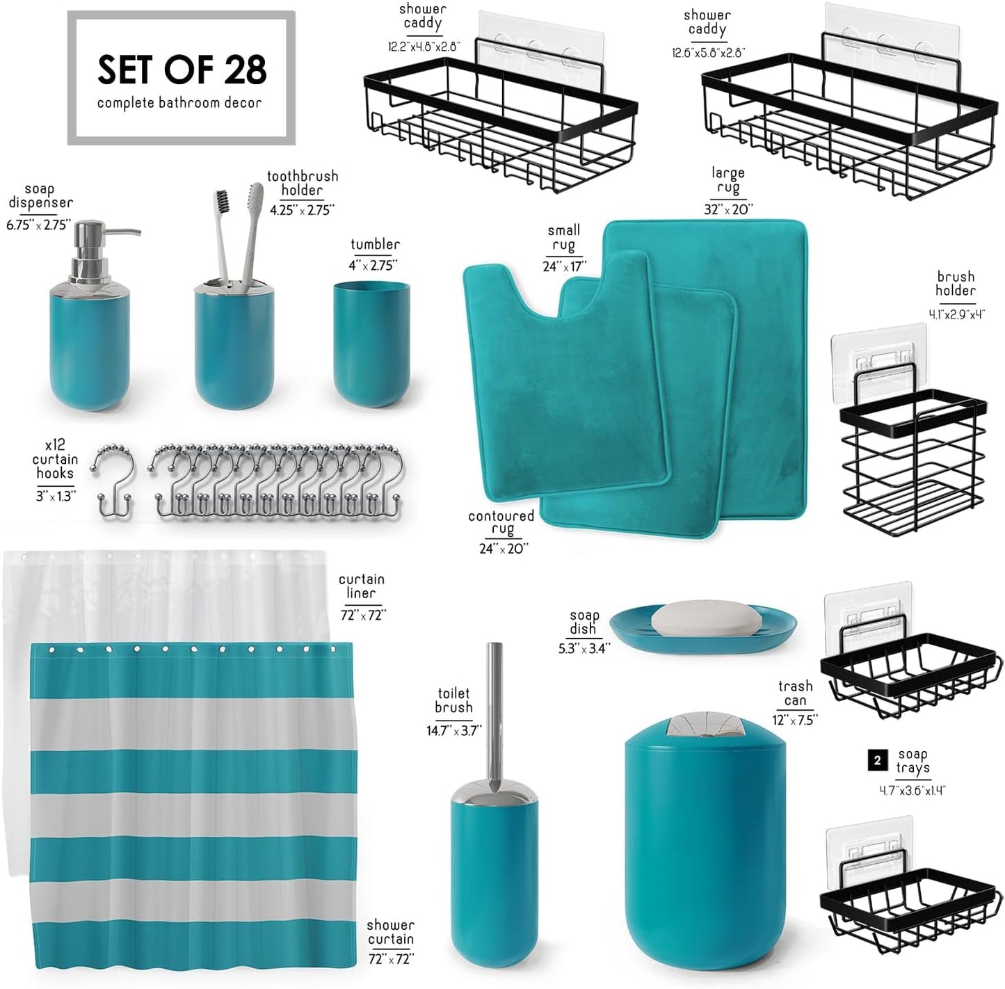 Clara Clark Bathroom Set with Accessories