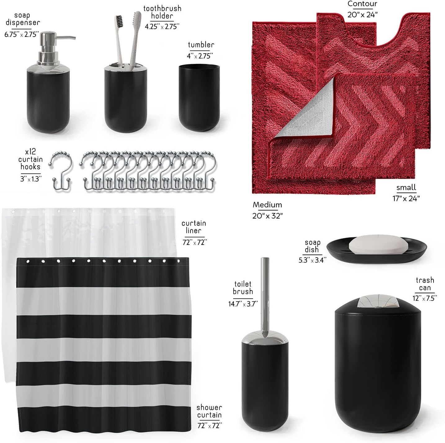 Clara Clark Bathroom Set with Accessories