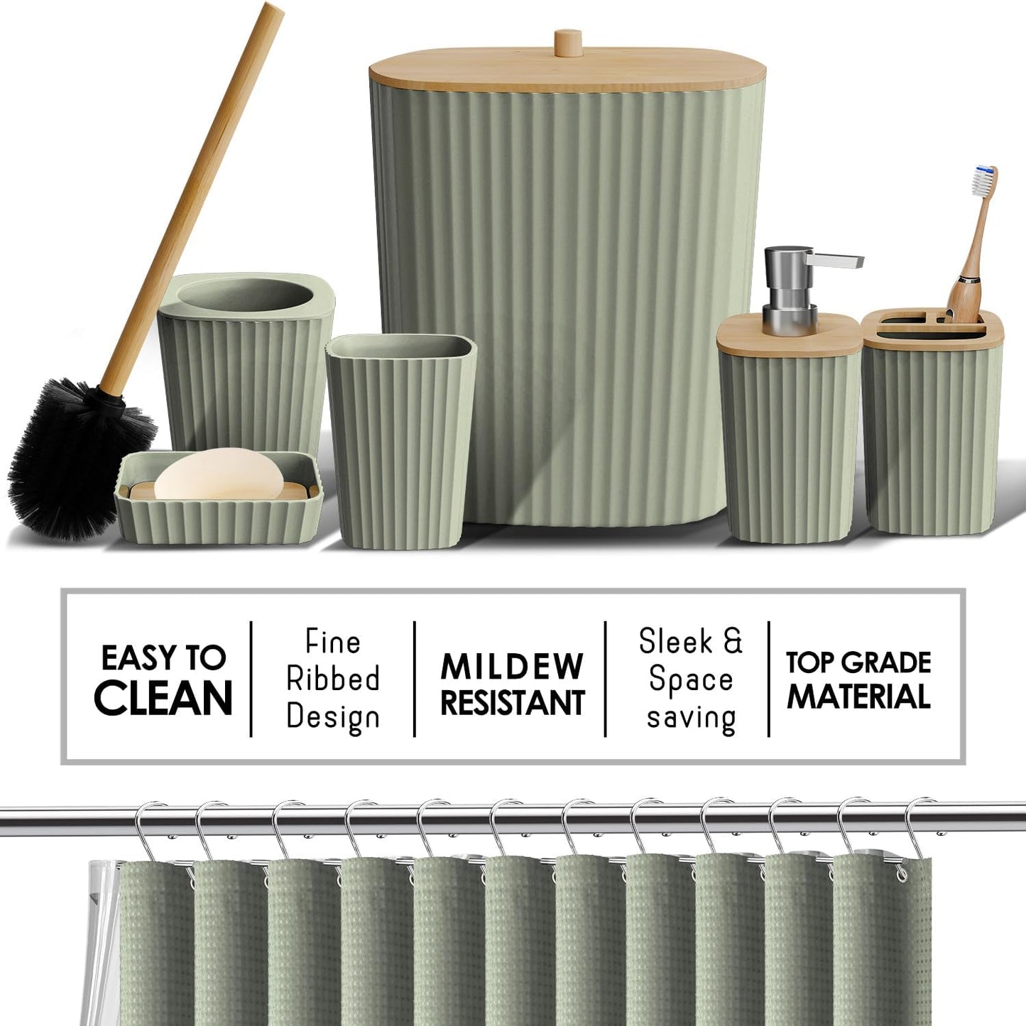 Clara Clark Bathroom Accessories Set