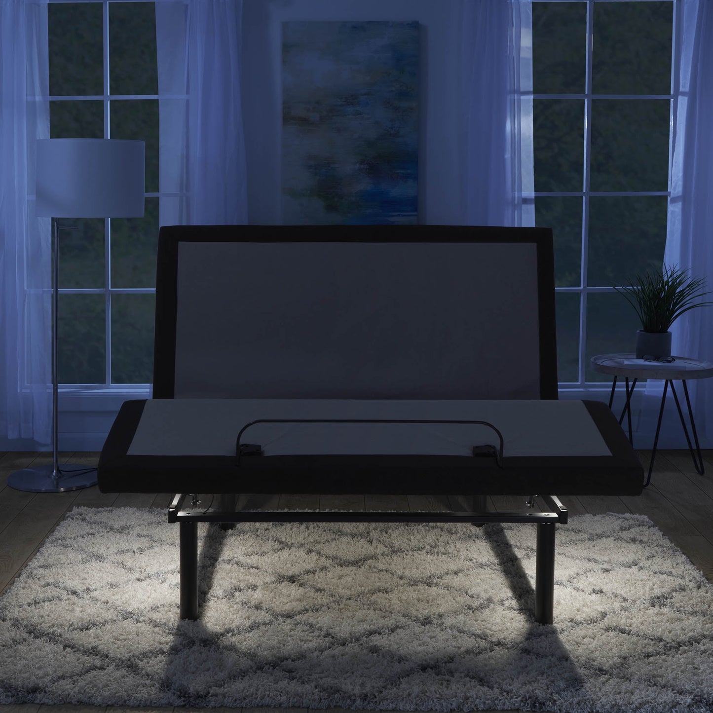 Clara™ By Clara Clark Queen Adjustable Bed Base, Zero Clearance with Wireless Remote, Electric Head and Foot Incline, Massage, and USB Port
