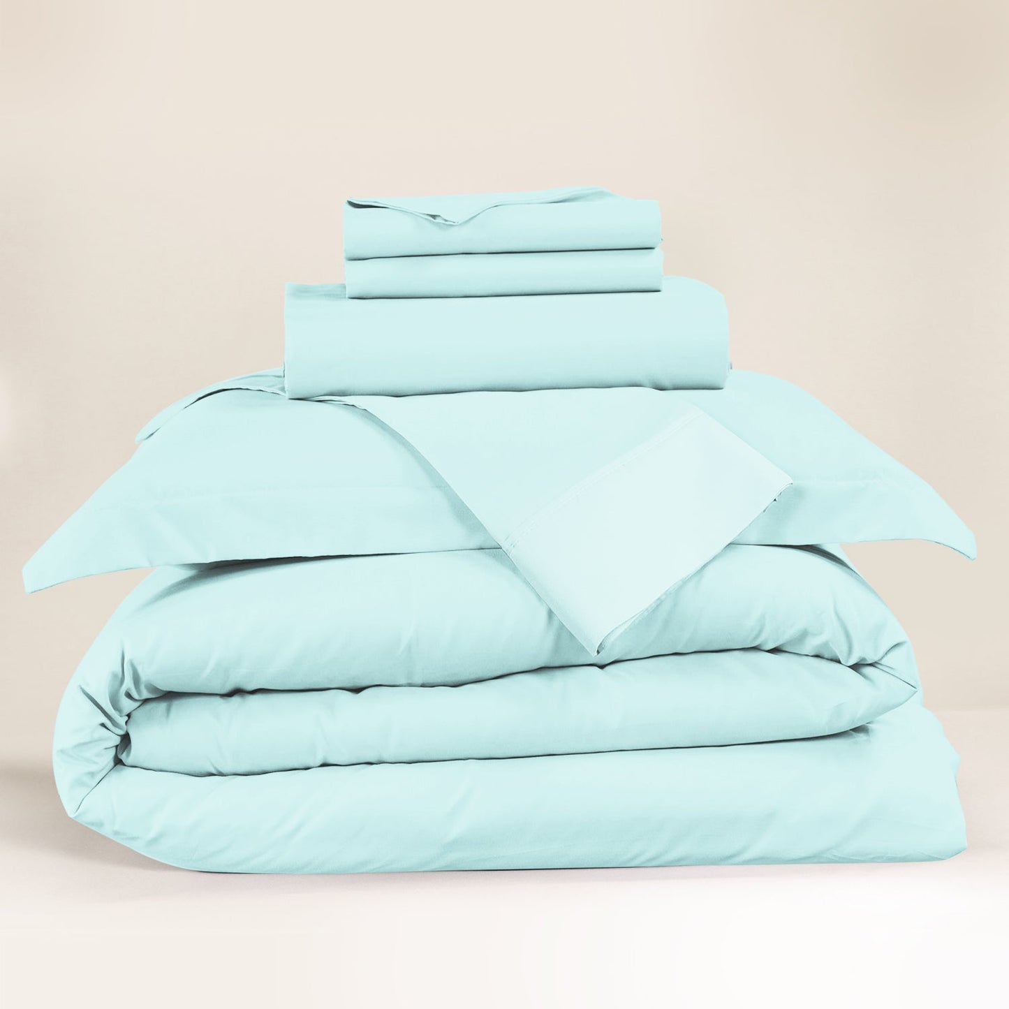 nestl Duvet Cover 6-Piece Set - 1000 Thread Count Sheets - Tri Blend Cotton Duvet Cover with Zipper, Deep Pocket Fitted Sheet, 2 Cooling Pillow Cases, 2 Pillow Shams