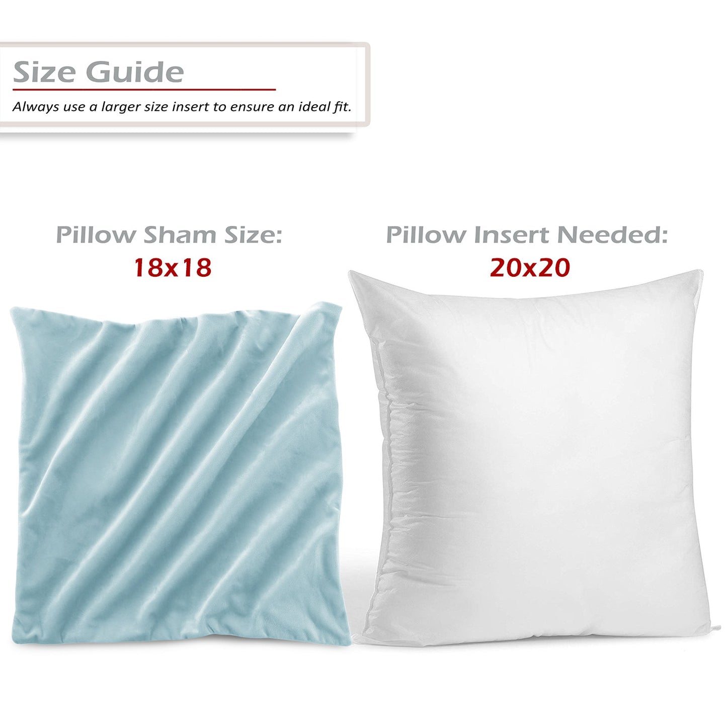 Holiday nestl Throw Pillow Covers, Cozy Velvet Decorative Outdoor Pillow Covers 16x16 & 18x18 Inches, Soft Solid Cushion Covers for Sofa, Bed and Car, Set of 2