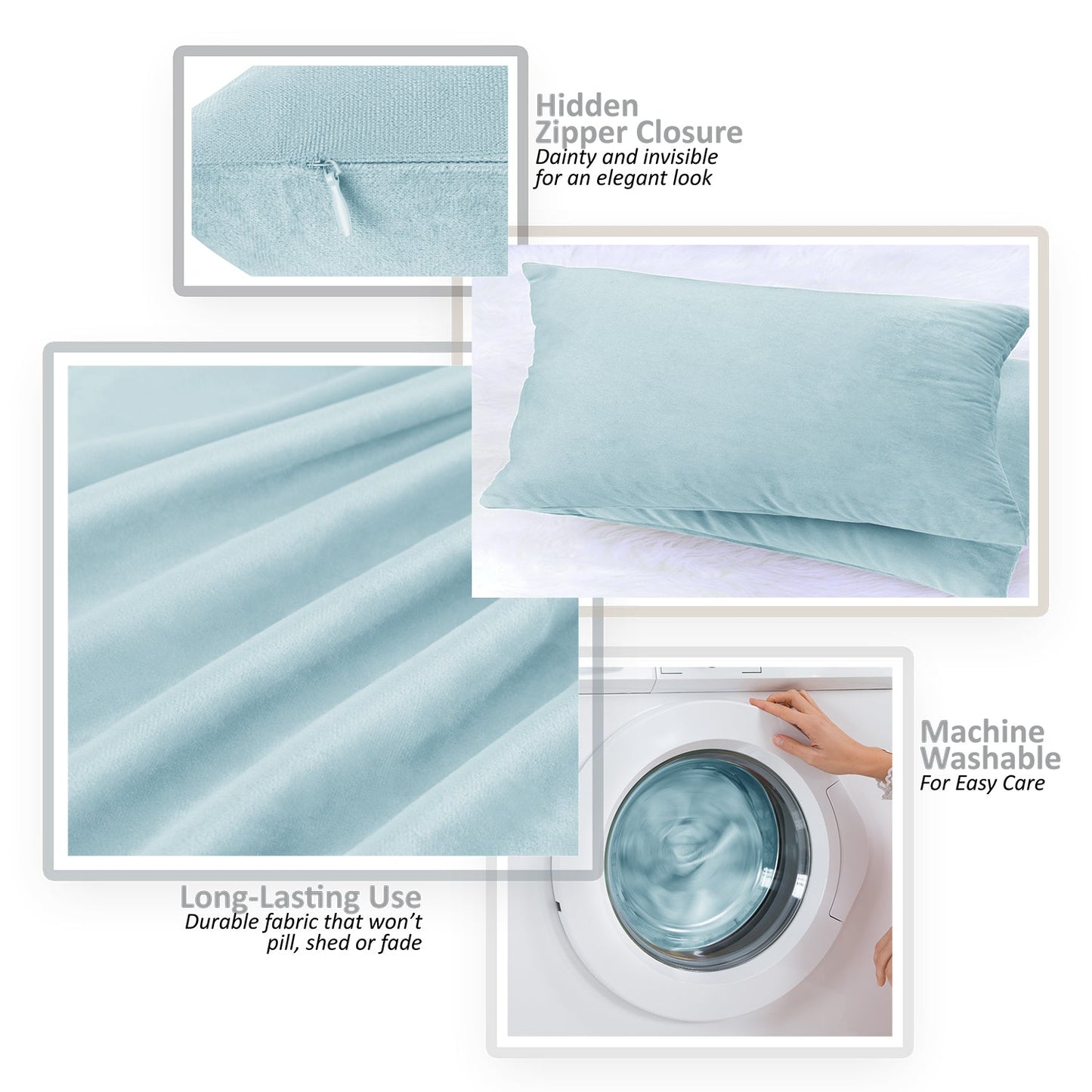 2 Pack 12 x 20 nestl Throw Pillow Covers, Cozy Velvet Decorative Outdoor Pillow