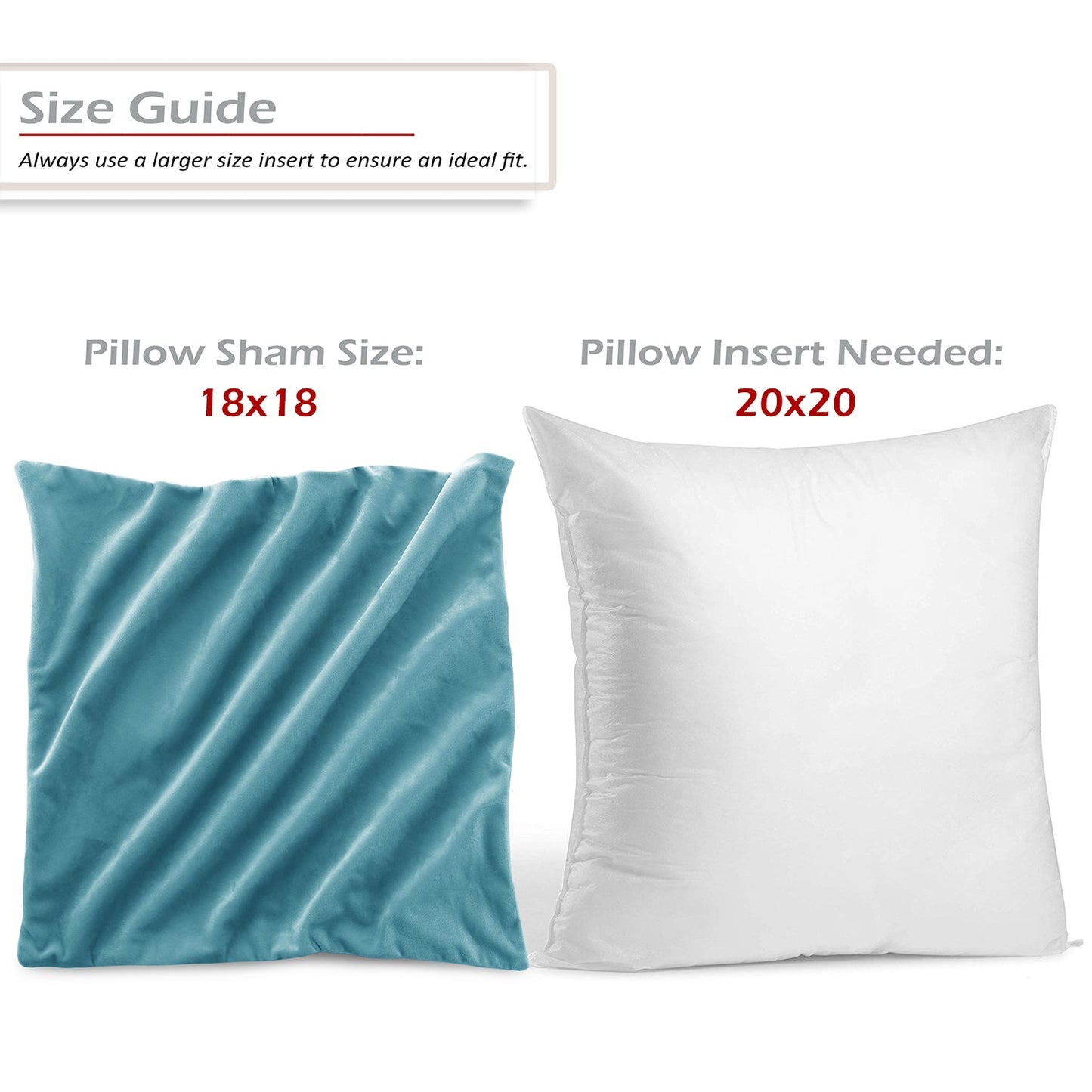 Holiday nestl Throw Pillow Covers, Cozy Velvet Decorative Outdoor Pillow Covers 16x16 & 18x18 Inches, Soft Solid Cushion Covers for Sofa, Bed and Car, Set of 2