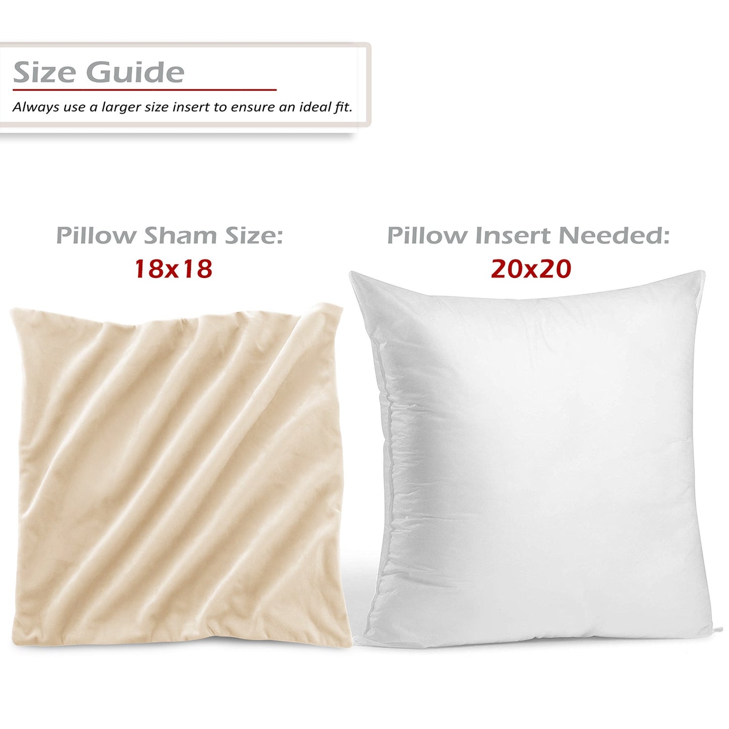 Holiday nestl Throw Pillow Covers, Cozy Velvet Decorative Outdoor Pillow Covers 16x16 & 18x18 Inches, Soft Solid Cushion Covers for Sofa, Bed and Car, Set of 2