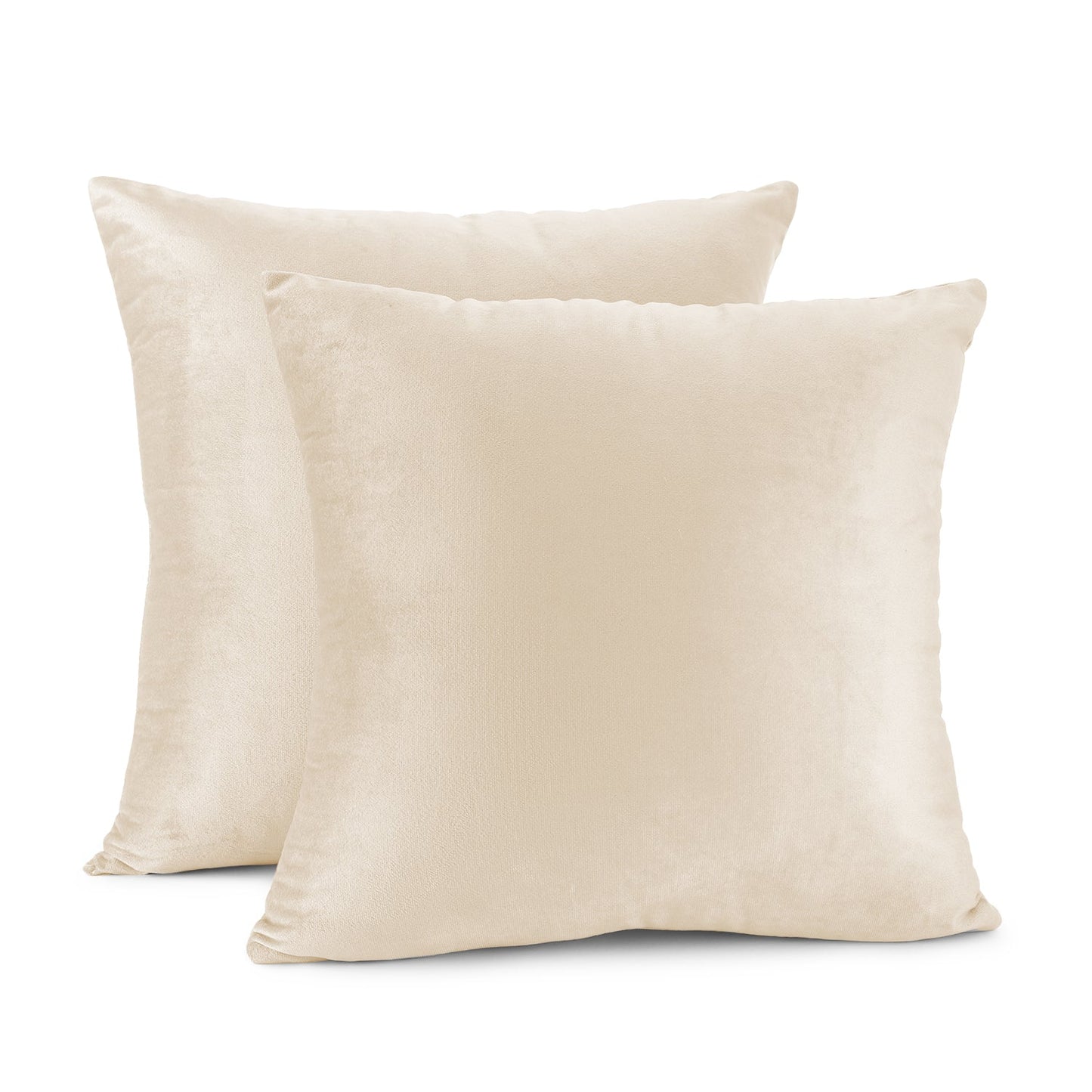 Holiday nestl Throw Pillow Covers, Cozy Velvet Decorative Outdoor Pillow Covers 16x16 & 18x18 Inches, Soft Solid Cushion Covers for Sofa, Bed and Car, Set of 2