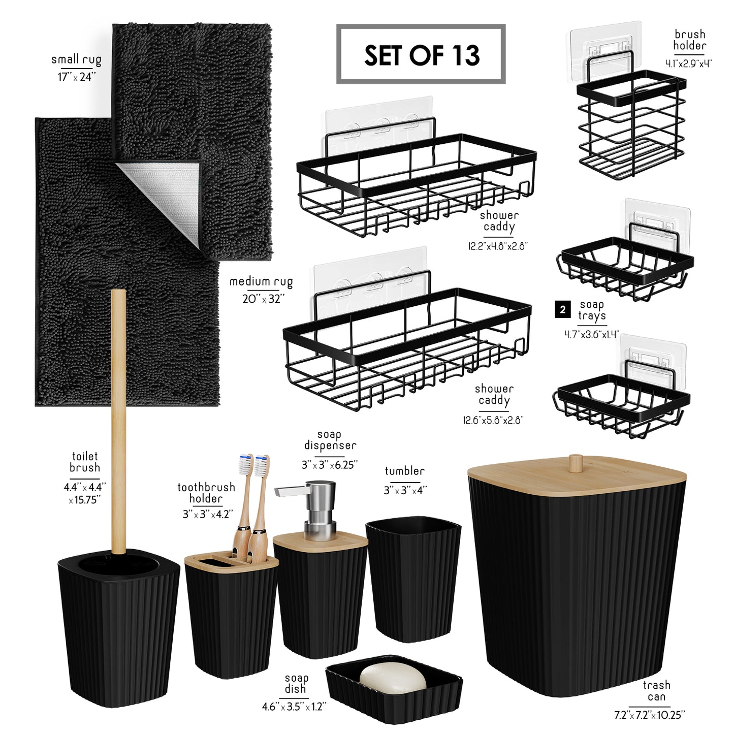 Clara Clark Bathroom Accessory Set