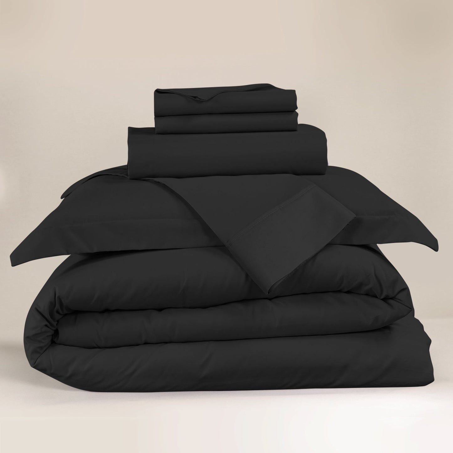 nestl Duvet Cover 6-Piece Set - 1000 Thread Count Sheets - Tri Blend Cotton Duvet Cover with Zipper, Deep Pocket Fitted Sheet, 2 Cooling Pillow Cases, 2 Pillow Shams