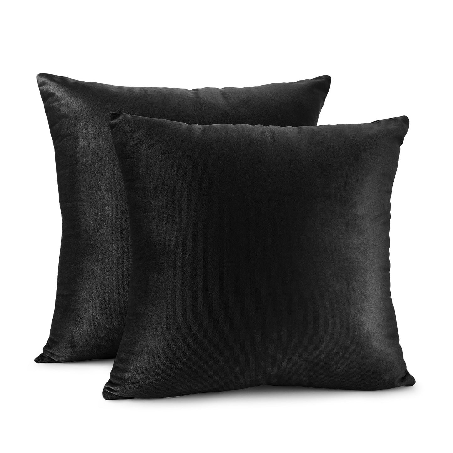 Holiday nestl Throw Pillow Covers, Cozy Velvet Decorative Outdoor Pillow Covers 16x16 & 18x18 Inches, Soft Solid Cushion Covers for Sofa, Bed and Car, Set of 2