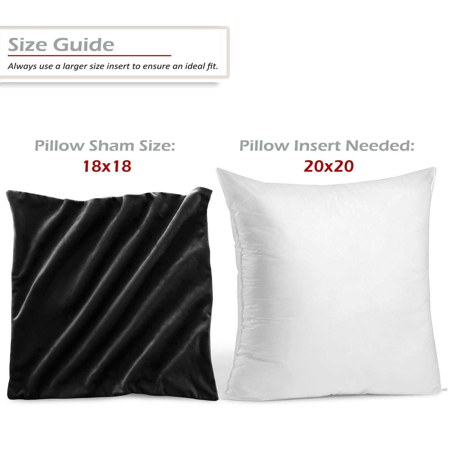 Holiday nestl Throw Pillow Covers, Cozy Velvet Decorative Outdoor Pillow Covers 16x16 & 18x18 Inches, Soft Solid Cushion Covers for Sofa, Bed and Car, Set of 2