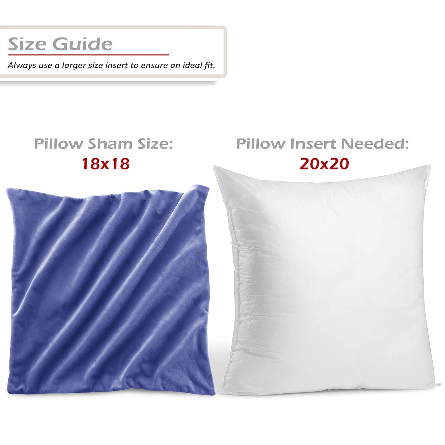 Holiday nestl Throw Pillow Covers, Cozy Velvet Decorative Outdoor Pillow Covers 16x16 & 18x18 Inches, Soft Solid Cushion Covers for Sofa, Bed and Car, Set of 2