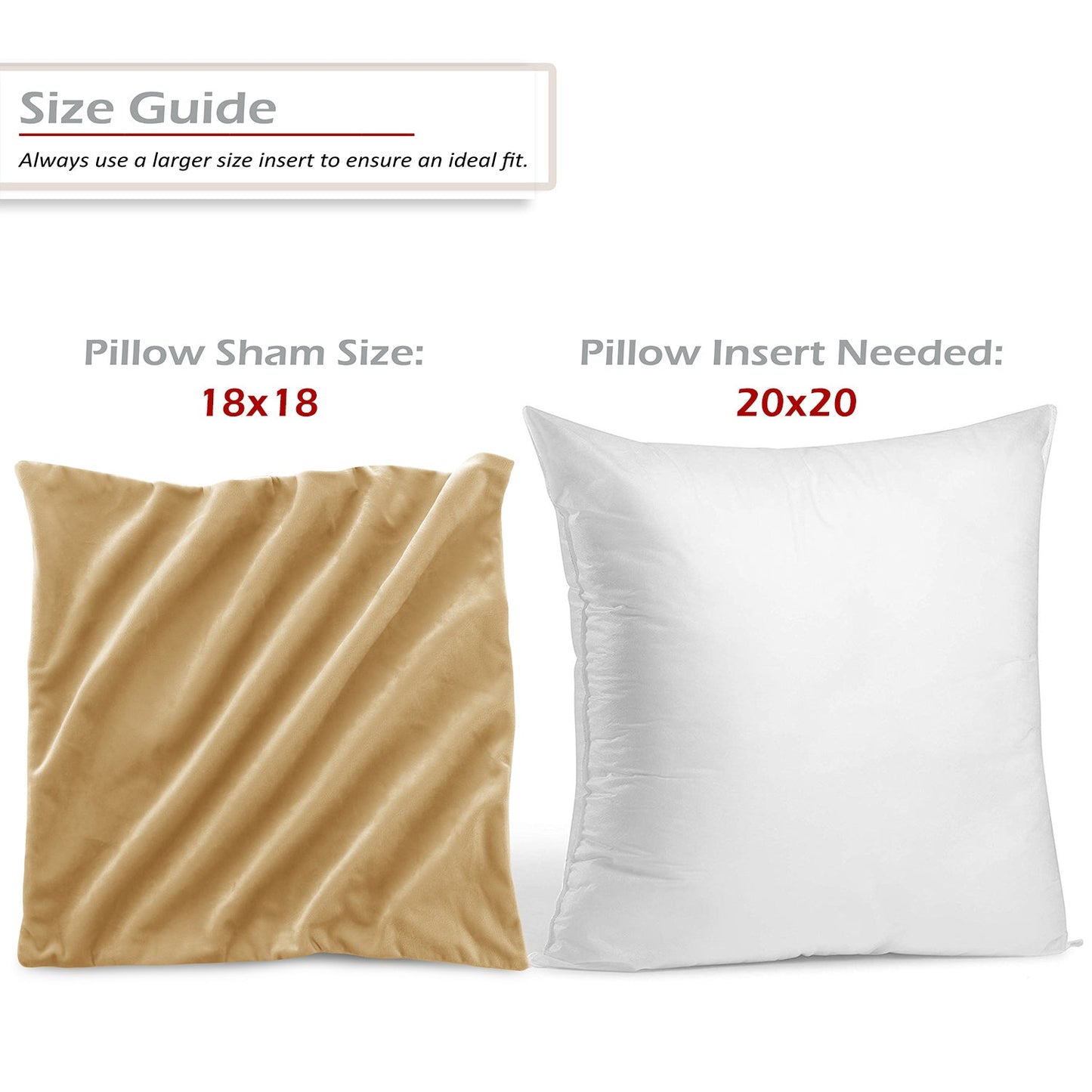 Holiday nestl Throw Pillow Covers, Cozy Velvet Decorative Outdoor Pillow Covers 16x16 & 18x18 Inches, Soft Solid Cushion Covers for Sofa, Bed and Car, Set of 2