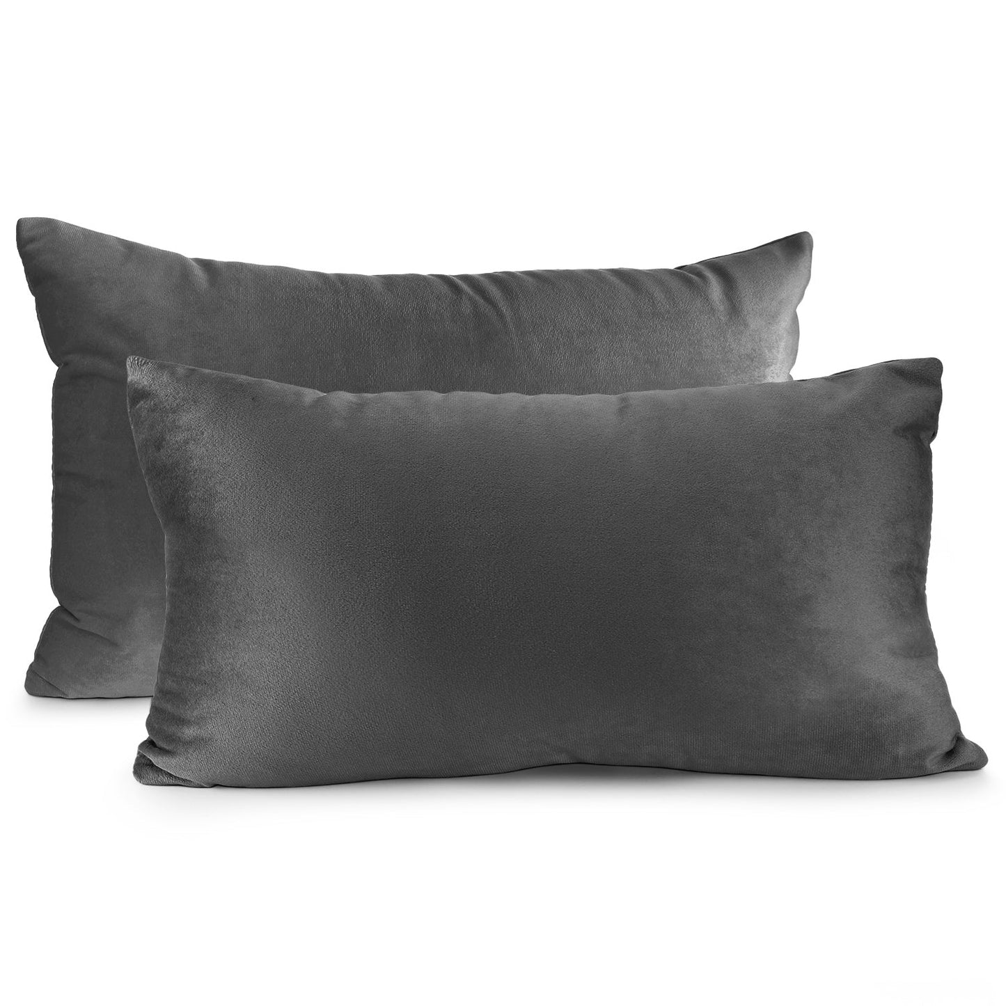 2 Pack 12 x 20 nestl Throw Pillow Covers, Cozy Velvet Decorative Outdoor Pillow