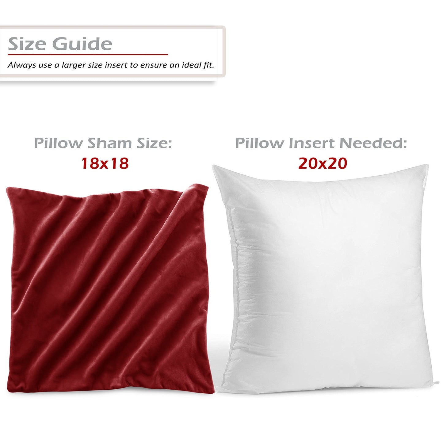 Holiday nestl Throw Pillow Covers, Cozy Velvet Decorative Outdoor Pillow Covers 16x16 & 18x18 Inches, Soft Solid Cushion Covers for Sofa, Bed and Car, Set of 2