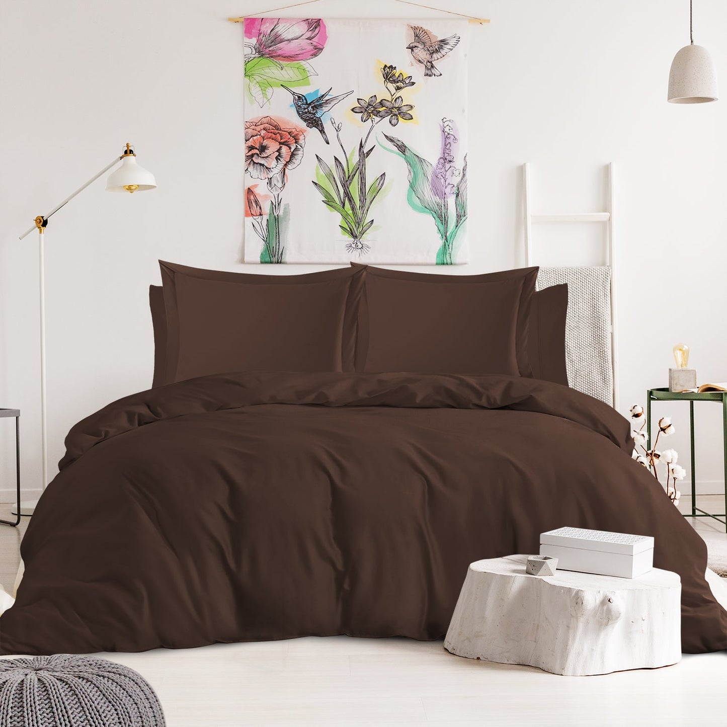 nestl Duvet Cover 6-Piece Set - 1000 Thread Count Sheets - Tri Blend Cotton Duvet Cover with Zipper, Deep Pocket Fitted Sheet, 2 Cooling Pillow Cases, 2 Pillow Shams