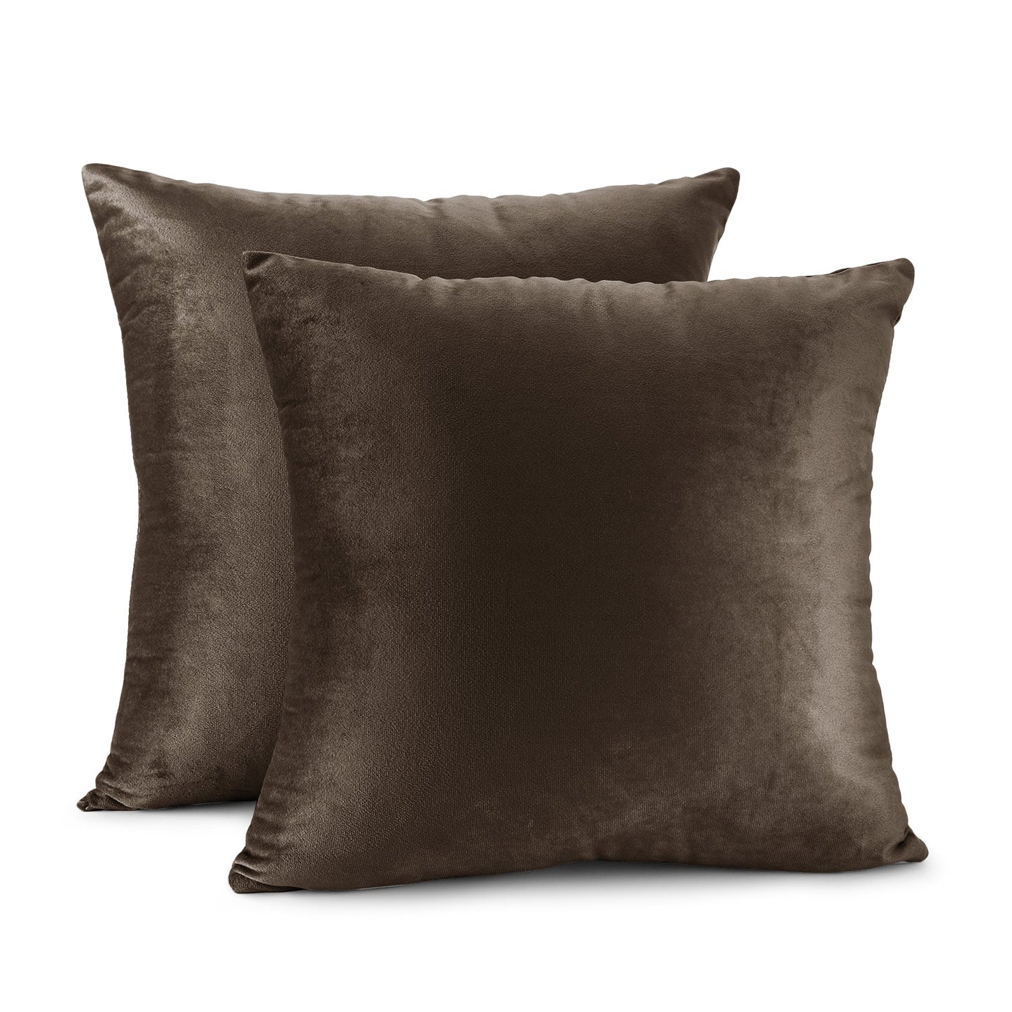 Holiday nestl Throw Pillow Covers, Cozy Velvet Decorative Outdoor Pillow Covers 16x16 & 18x18 Inches, Soft Solid Cushion Covers for Sofa, Bed and Car, Set of 2