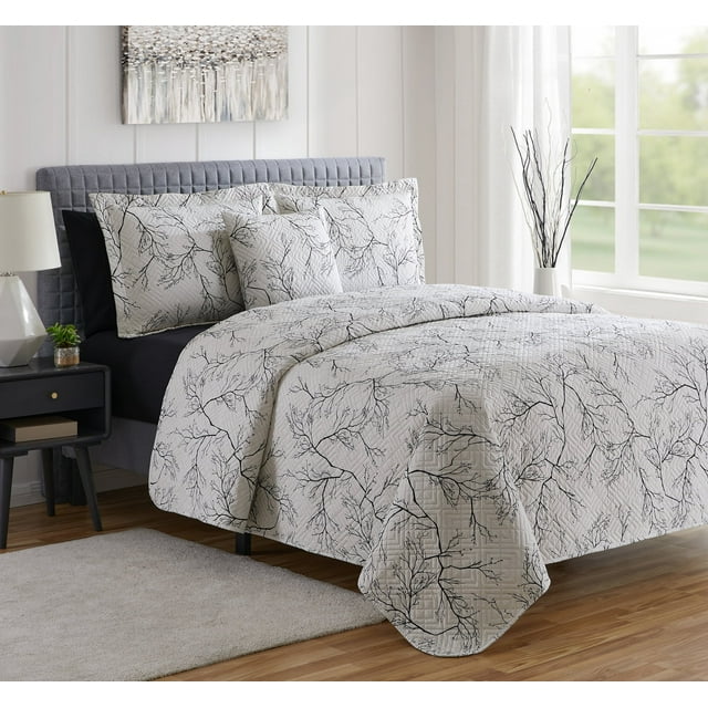 Clara Clark Quilt Set Bedspread, 7-Piece Lightweight Bedding Set