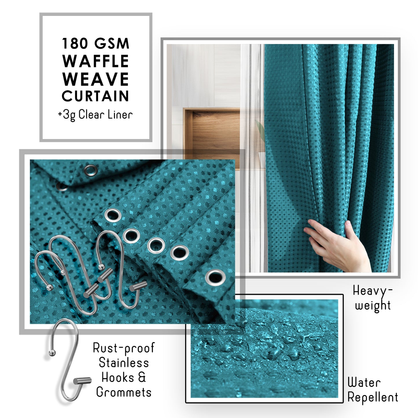 Clara Clark Shower Caddy and Bathroom Accessories Set