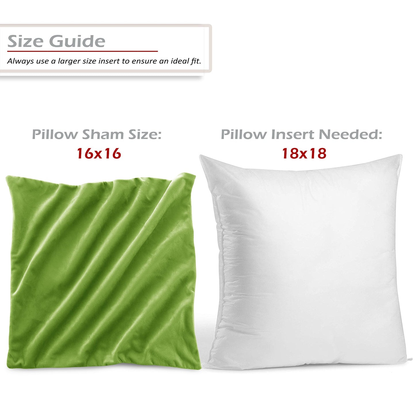 Holiday nestl Throw Pillow Covers, Cozy Velvet Decorative Outdoor Pillow Covers 16x16 & 18x18 Inches, Soft Solid Cushion Covers for Sofa, Bed and Car, Set of 2