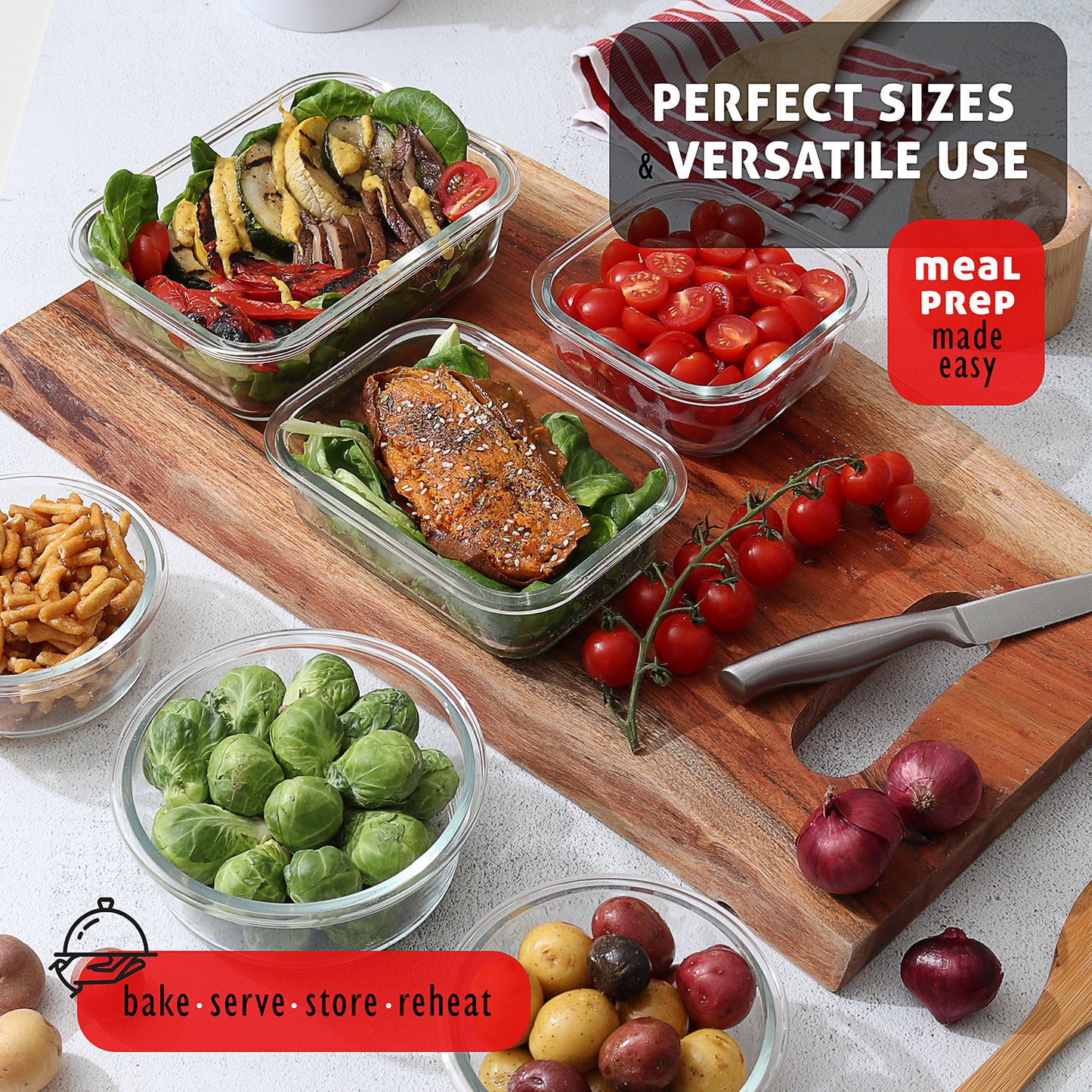 Virtu Glass Food Container Set