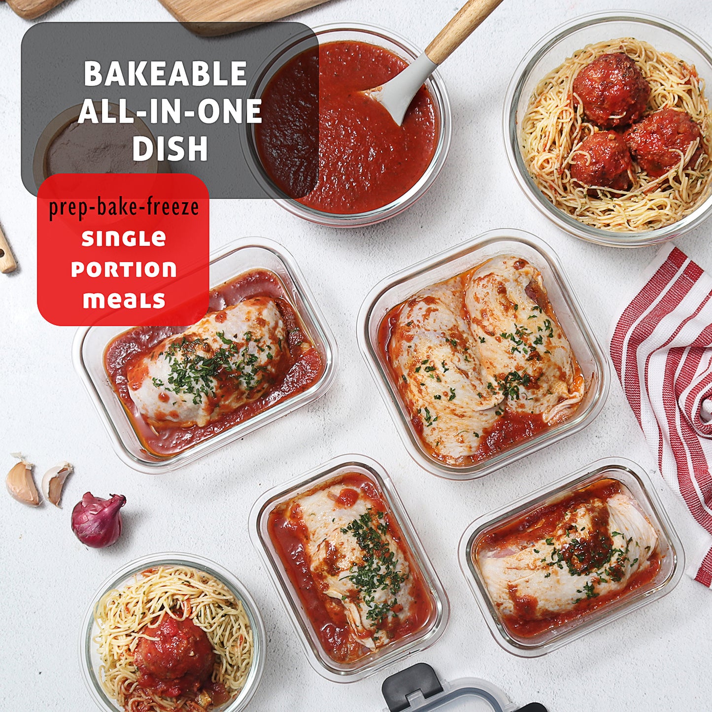 Virtu Glass Food Container Set