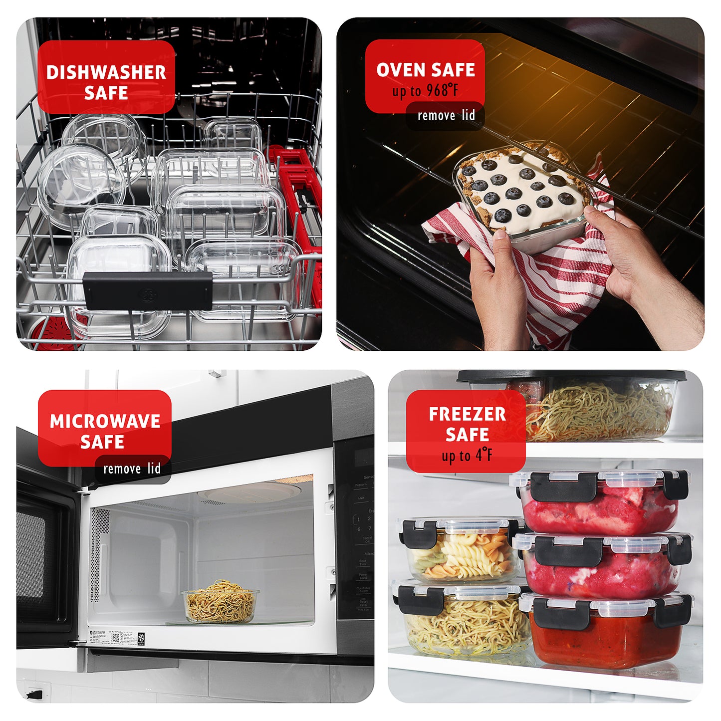 Virtu Glass Food Container Set