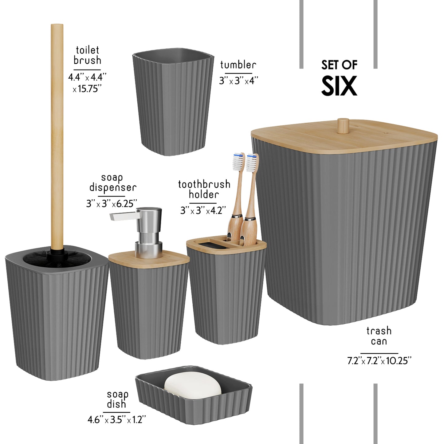 Clara Clark Bathroom Accessory Set
