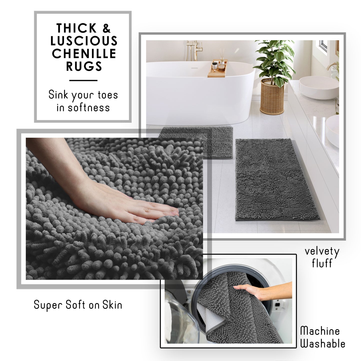 Clara Clark Bathroom Accessory Set