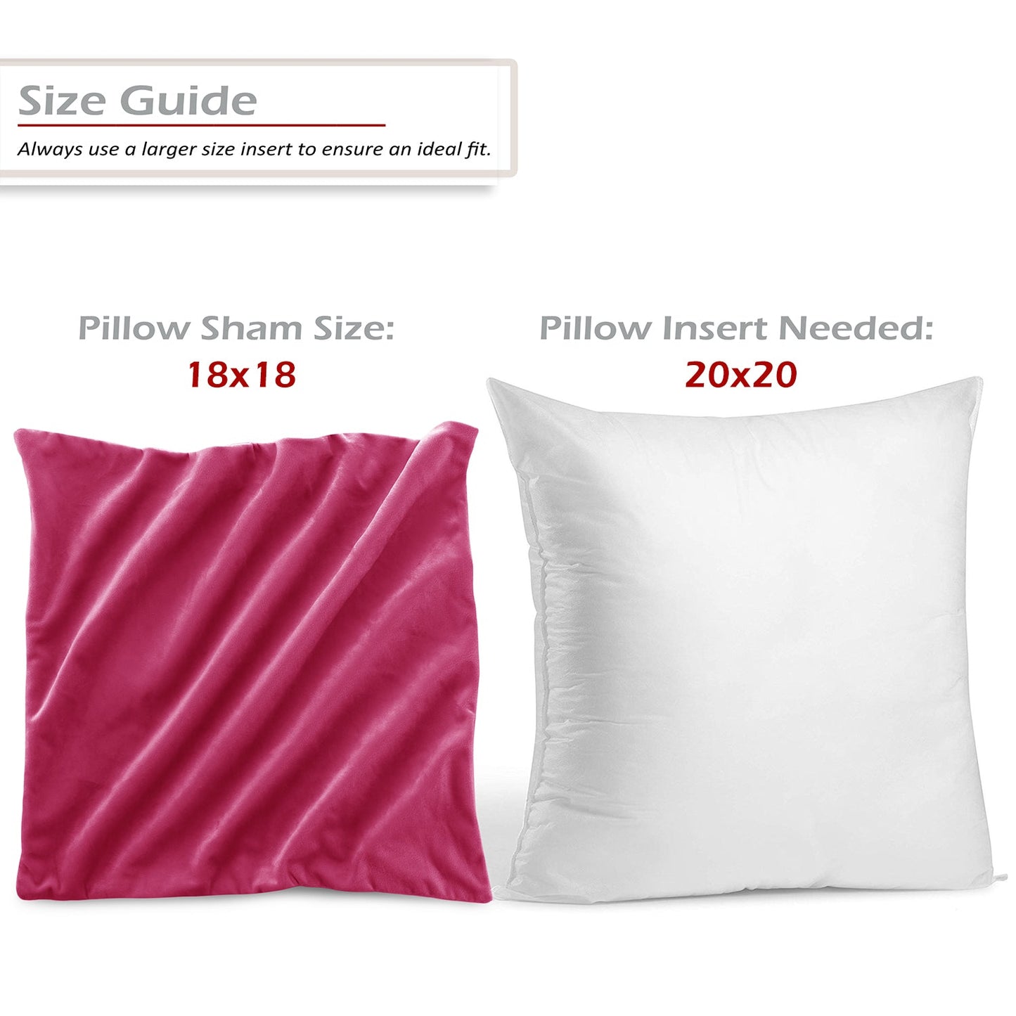 Holiday nestl Throw Pillow Covers, Cozy Velvet Decorative Outdoor Pillow Covers 16x16 & 18x18 Inches, Soft Solid Cushion Covers for Sofa, Bed and Car, Set of 2
