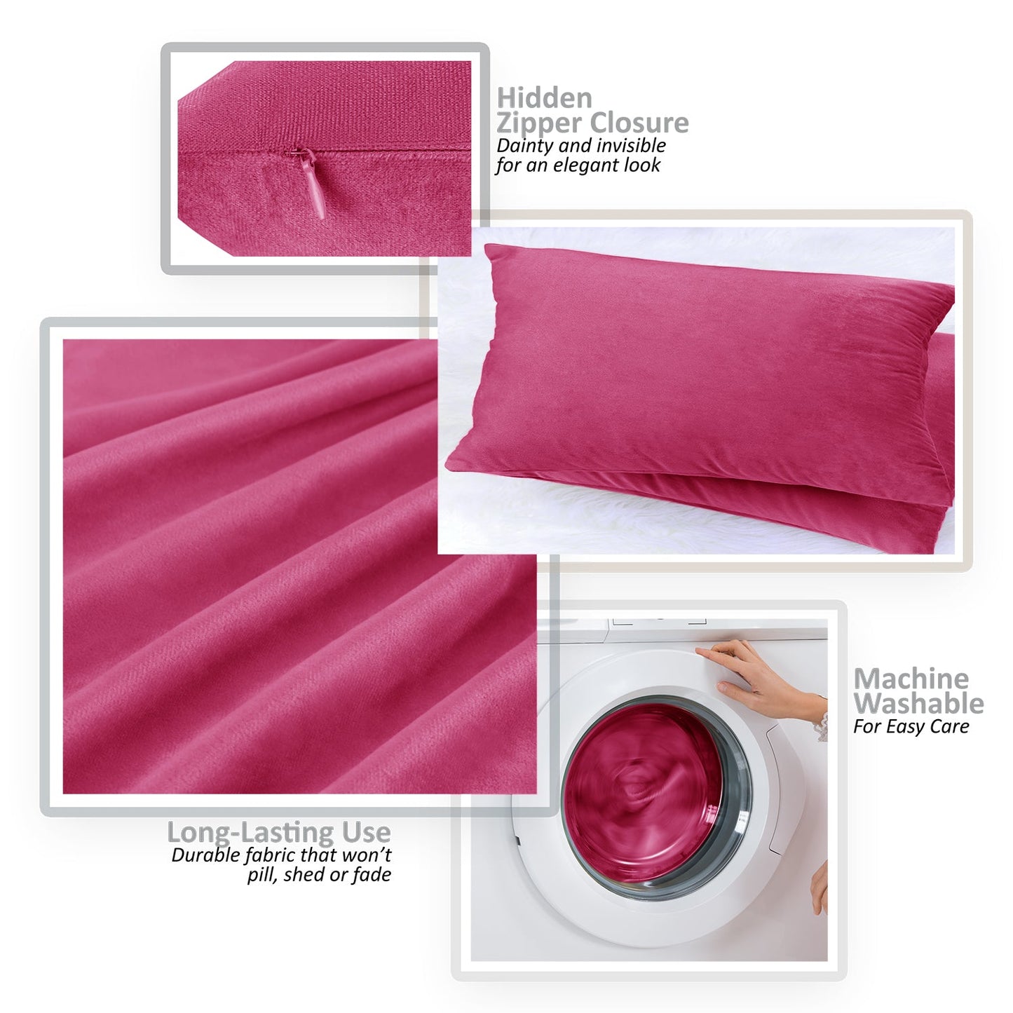 2 Pack 12 x 20 nestl Throw Pillow Covers, Cozy Velvet Decorative Outdoor Pillow