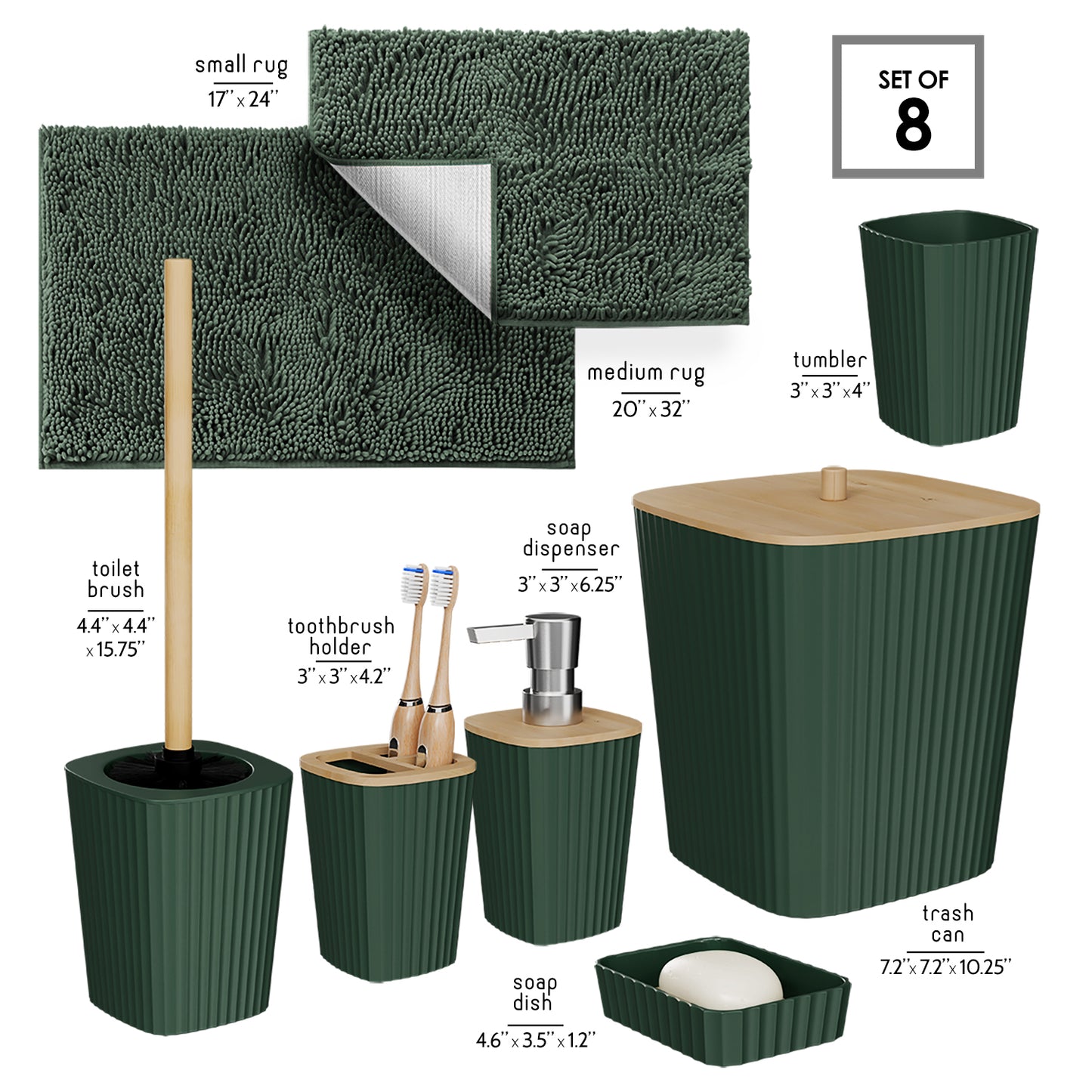 Clara Clark Bathroom Accessory Set