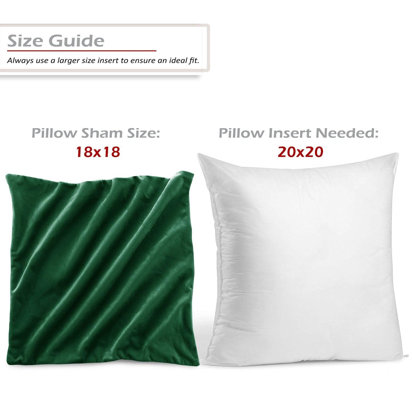 Holiday nestl Throw Pillow Covers, Cozy Velvet Decorative Outdoor Pillow Covers 16x16 & 18x18 Inches, Soft Solid Cushion Covers for Sofa, Bed and Car, Set of 2