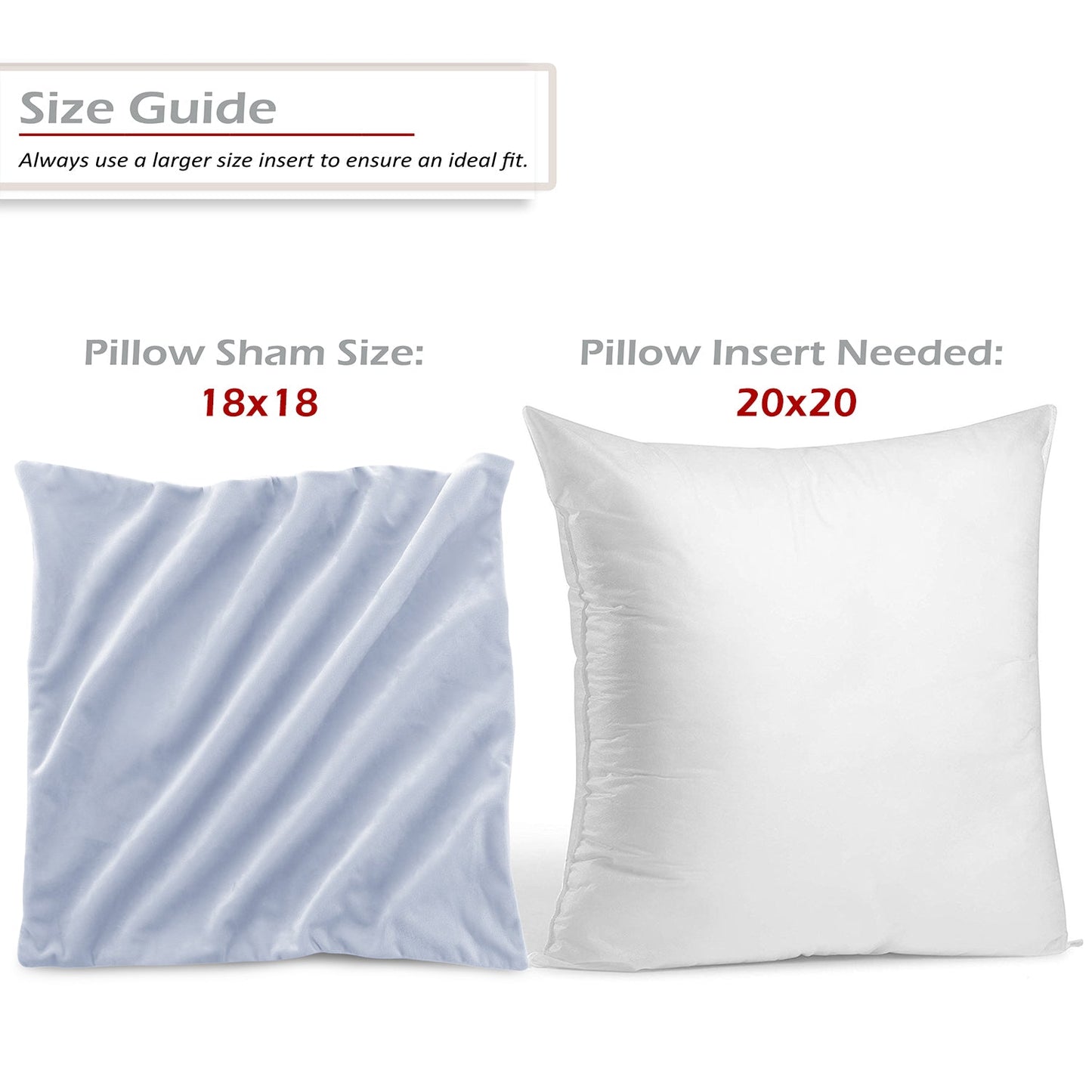 Holiday nestl Throw Pillow Covers, Cozy Velvet Decorative Outdoor Pillow Covers 16x16 & 18x18 Inches, Soft Solid Cushion Covers for Sofa, Bed and Car, Set of 2