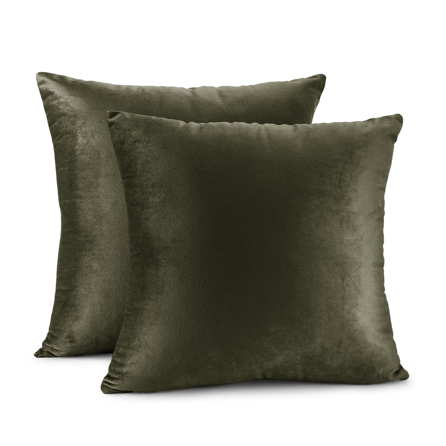 Holiday nestl Throw Pillow Covers, Cozy Velvet Decorative Outdoor Pillow Covers 16x16 & 18x18 Inches, Soft Solid Cushion Covers for Sofa, Bed and Car, Set of 2