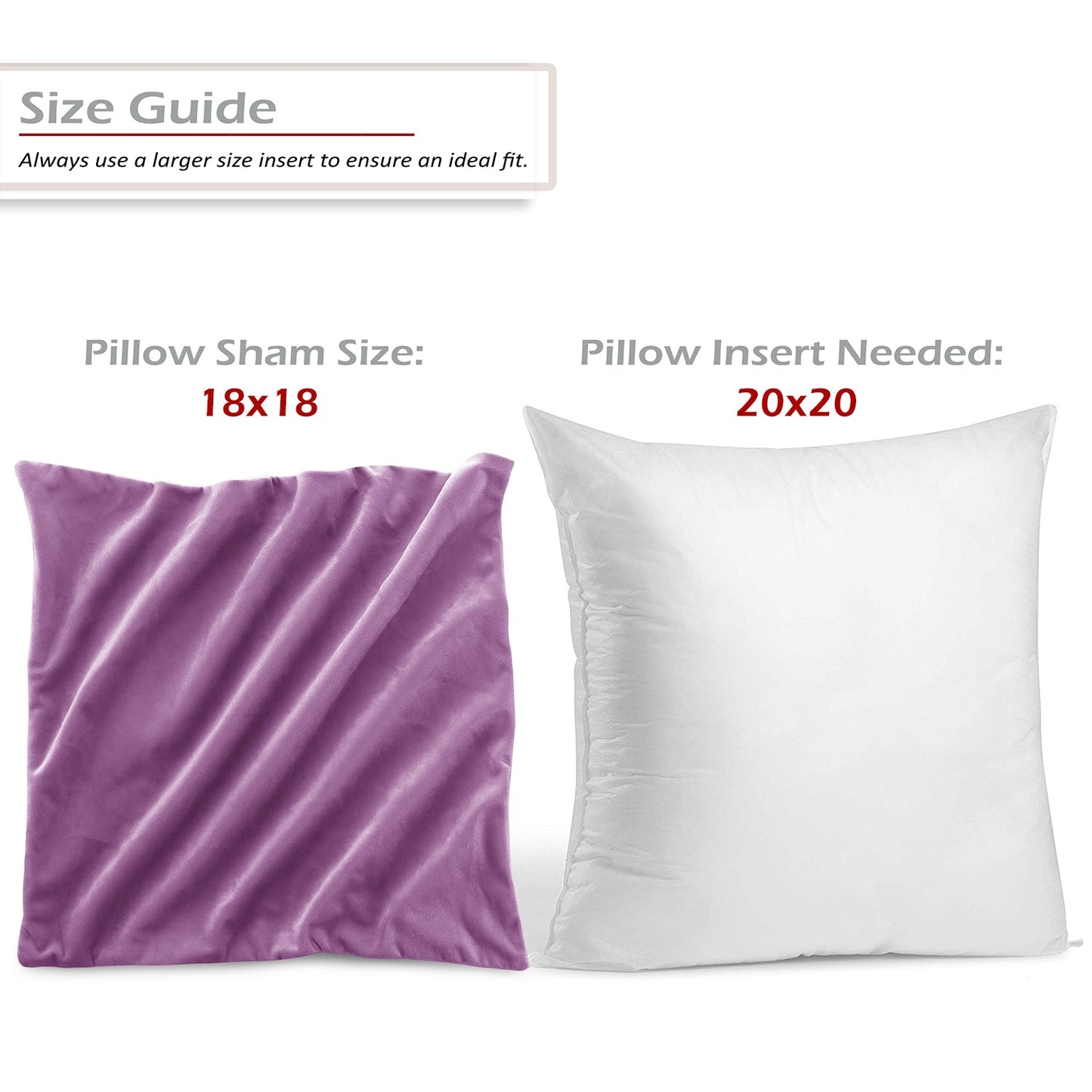 Holiday nestl Throw Pillow Covers, Cozy Velvet Decorative Outdoor Pillow Covers 16x16 & 18x18 Inches, Soft Solid Cushion Covers for Sofa, Bed and Car, Set of 2