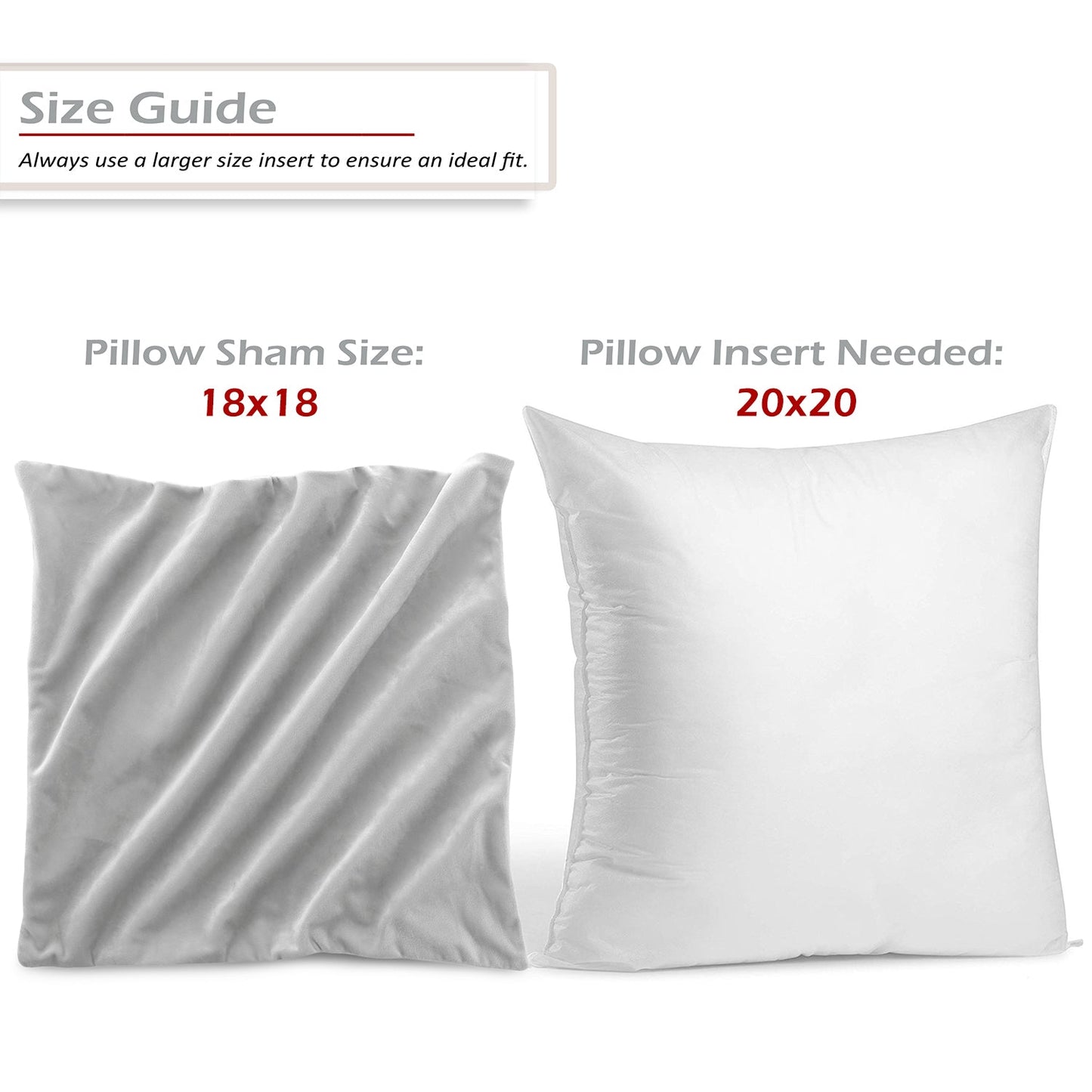 Holiday nestl Throw Pillow Covers, Cozy Velvet Decorative Outdoor Pillow Covers 16x16 & 18x18 Inches, Soft Solid Cushion Covers for Sofa, Bed and Car, Set of 2