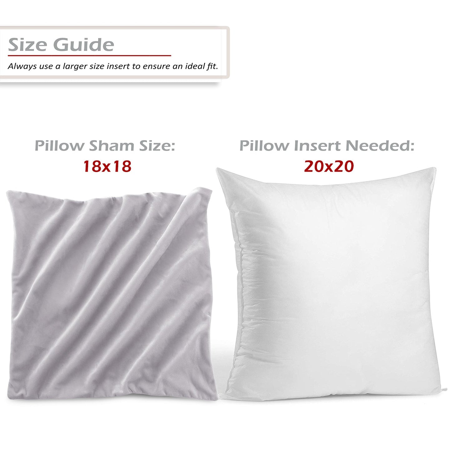 Holiday nestl Throw Pillow Covers, Cozy Velvet Decorative Outdoor Pillow Covers 16x16 & 18x18 Inches, Soft Solid Cushion Covers for Sofa, Bed and Car, Set of 2