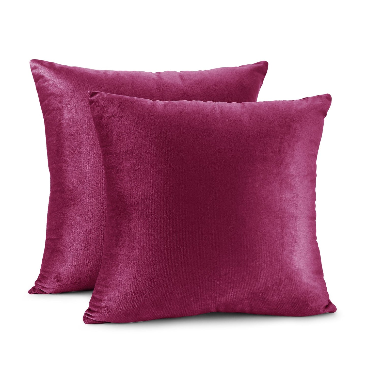 Holiday nestl Throw Pillow Covers, Cozy Velvet Decorative Outdoor Pillow Covers 16x16 & 18x18 Inches, Soft Solid Cushion Covers for Sofa, Bed and Car, Set of 2