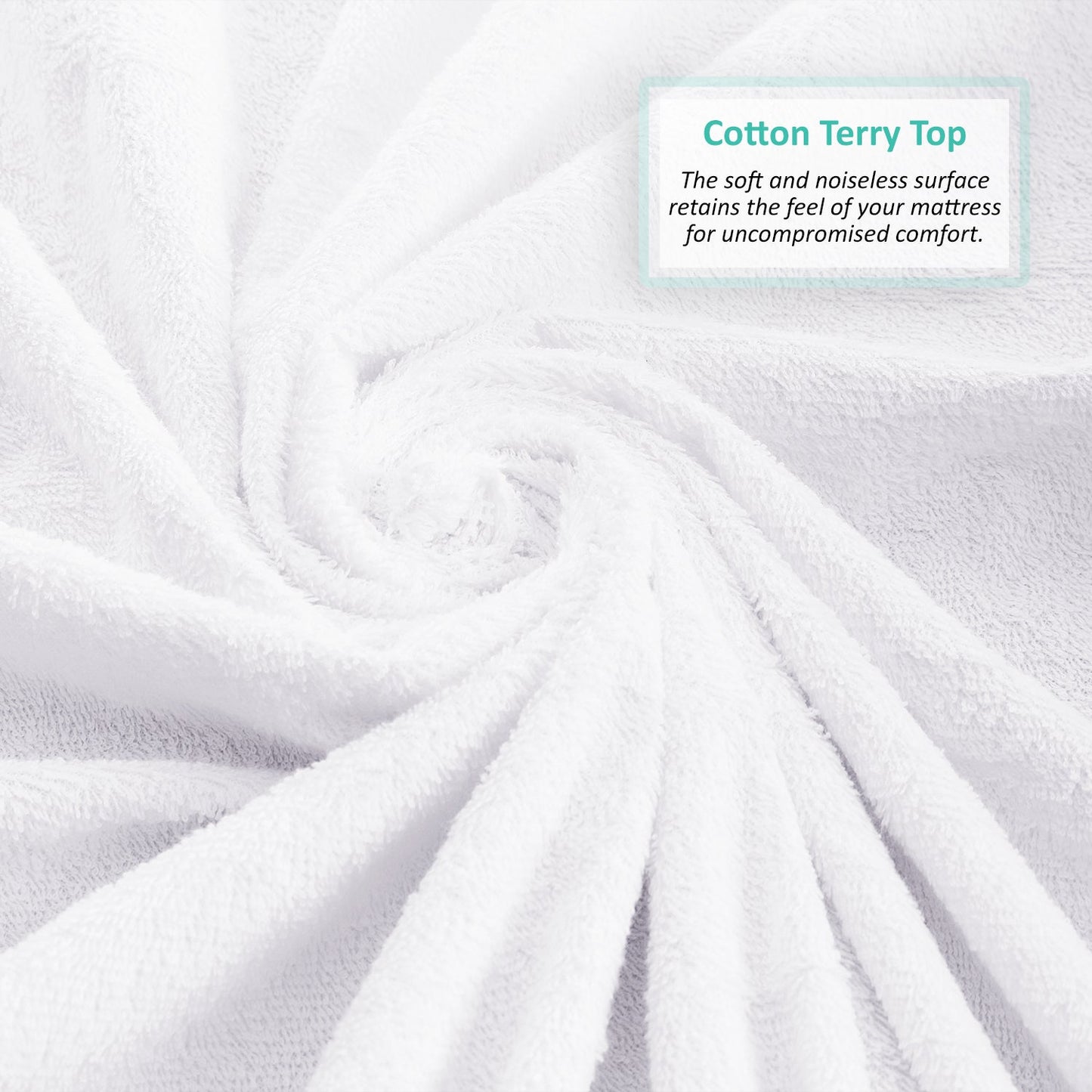 nestl Premium Cotton Terry Mattress Protector – Hypoallergenic and Waterproof Toddler Mattress Protector – Breathable & Noiseless Cover