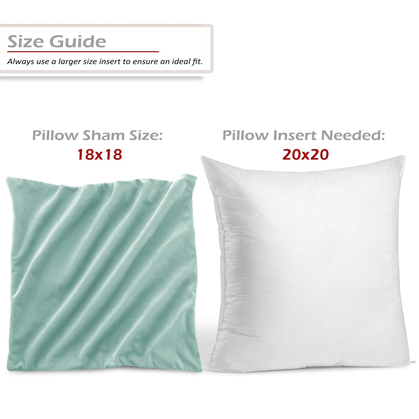 Holiday nestl Throw Pillow Covers, Cozy Velvet Decorative Outdoor Pillow Covers 16x16 & 18x18 Inches, Soft Solid Cushion Covers for Sofa, Bed and Car, Set of 2