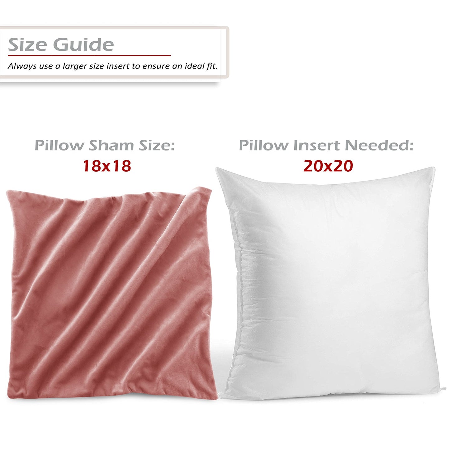 Holiday nestl Throw Pillow Covers, Cozy Velvet Decorative Outdoor Pillow Covers 16x16 & 18x18 Inches, Soft Solid Cushion Covers for Sofa, Bed and Car, Set of 2