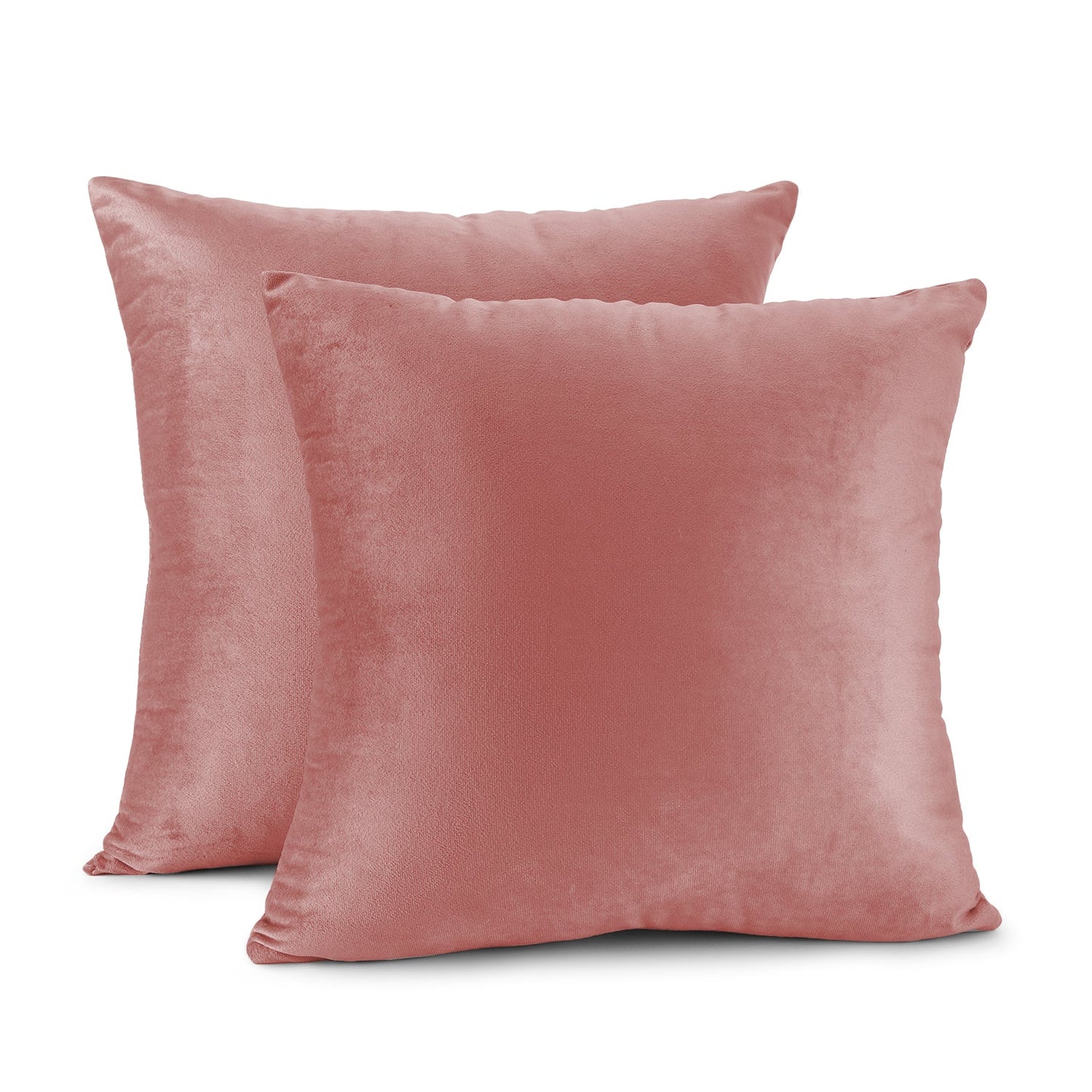 Holiday nestl Throw Pillow Covers, Cozy Velvet Decorative Outdoor Pillow Covers 16x16 & 18x18 Inches, Soft Solid Cushion Covers for Sofa, Bed and Car, Set of 2