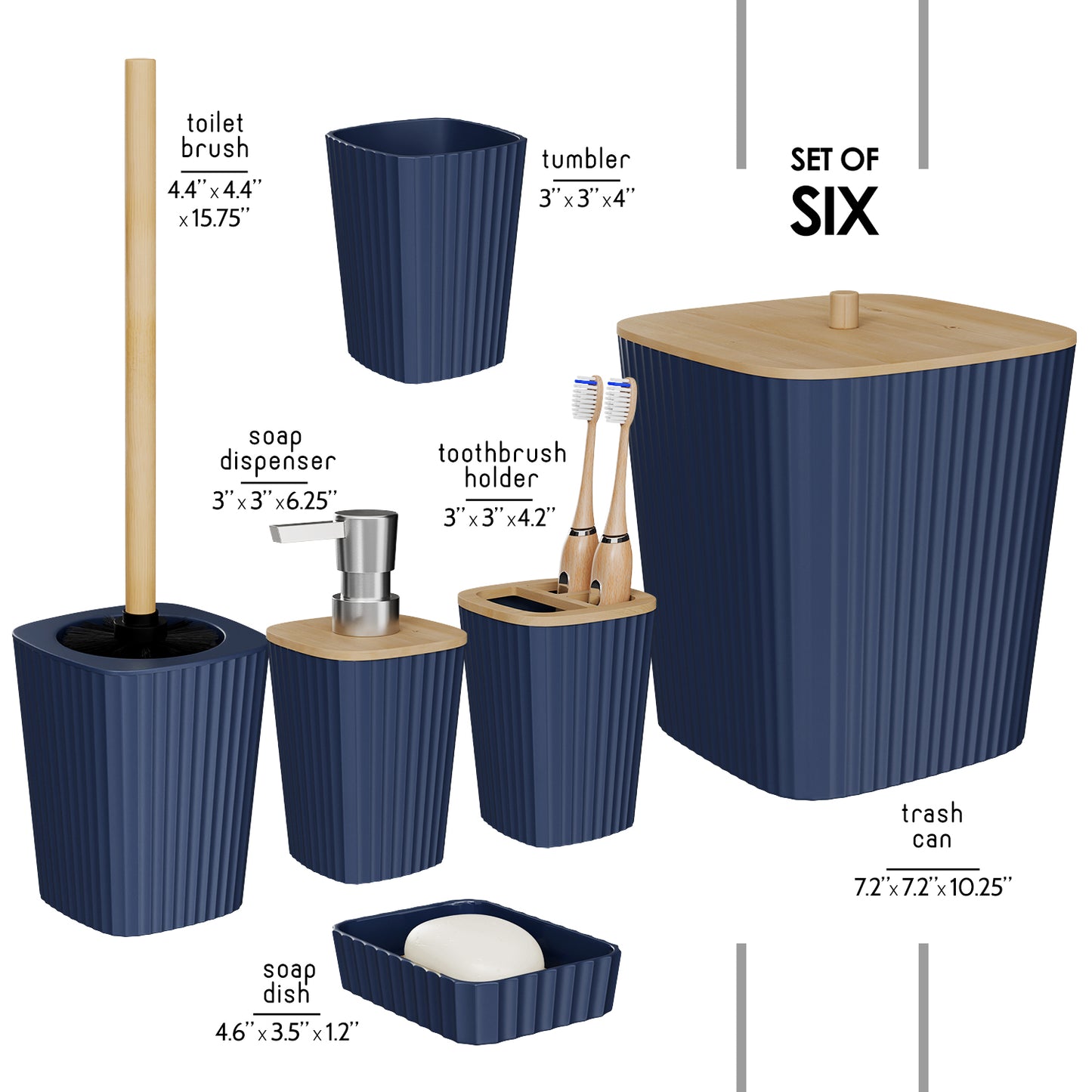 Clara Clark Bathroom Accessory Set